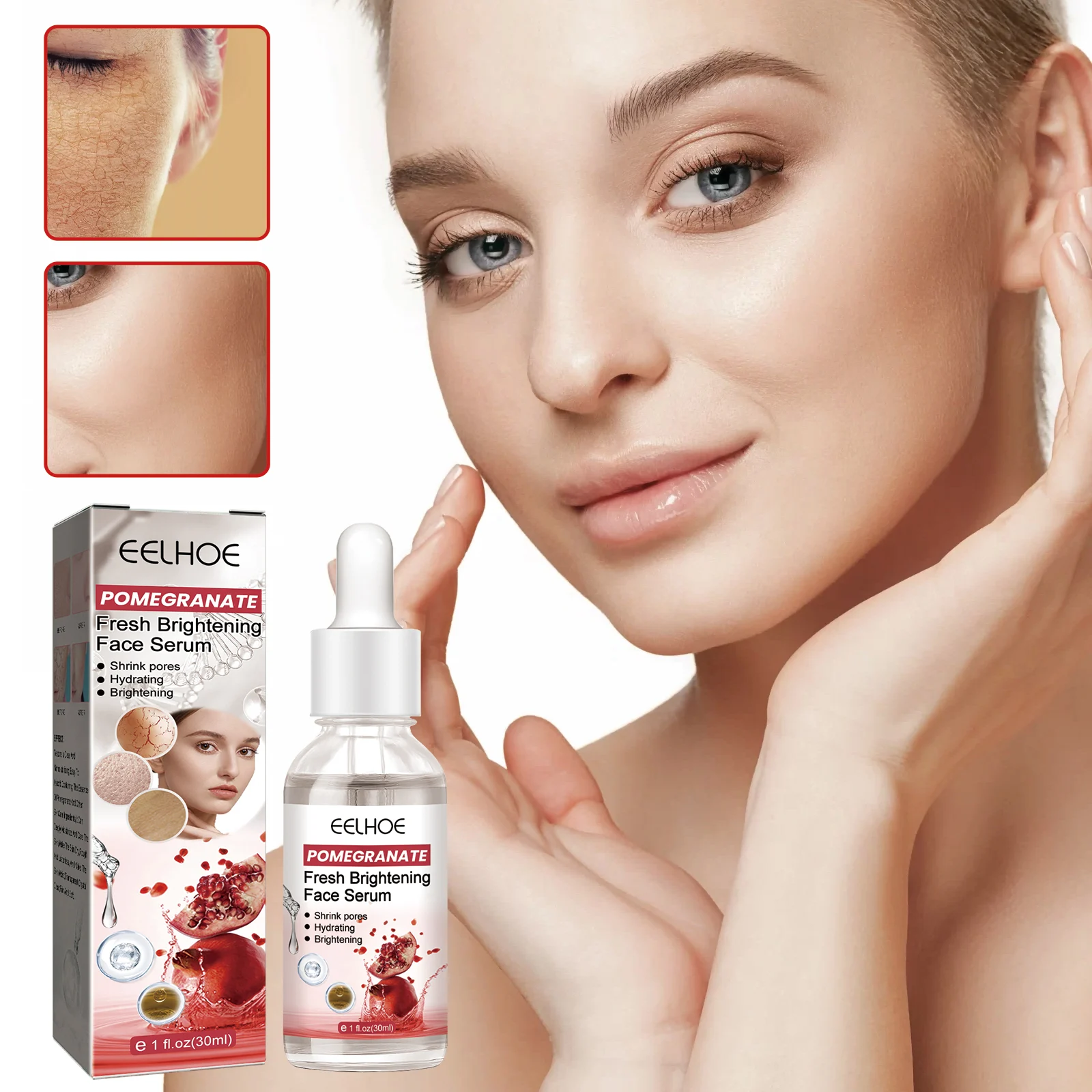 Pomegranate Brightening Face Serum Hydrate Shrink Pores Anti-Wrinkle 30ml 2 pomegranate brightening face serum 30ml cih c75yafg4 desc 2
