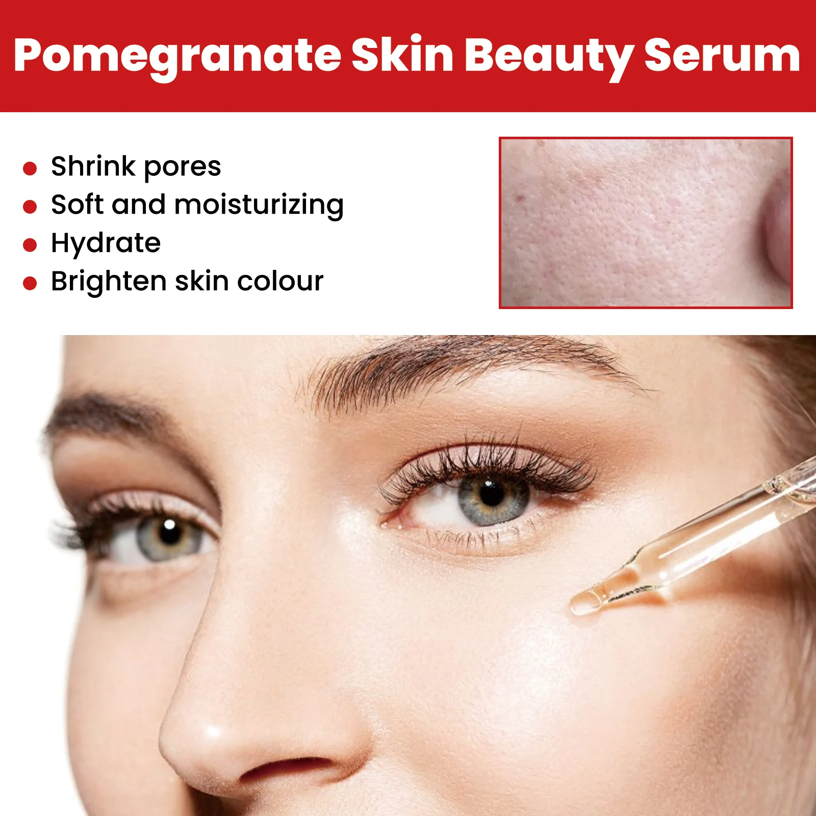 Pomegranate Brightening Face Serum Hydrate Shrink Pores Anti-Wrinkle 30ml 7 pomegranate brightening face serum 30ml cih c75yafg4 desc 7