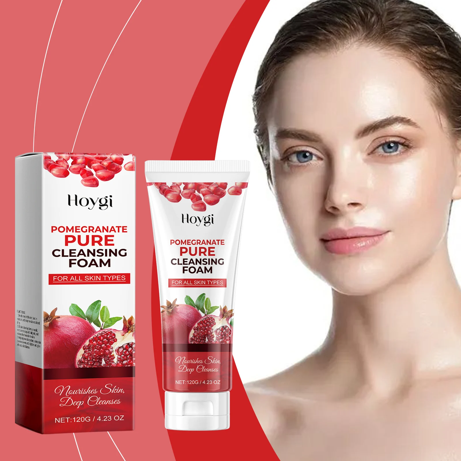 Pomegranate Cleansing Foam 120g for Deep Pore Cleansing and Skin Nourishment 2 pomegranate cleansing foam 120g cih 9vaxa6fm desc 2