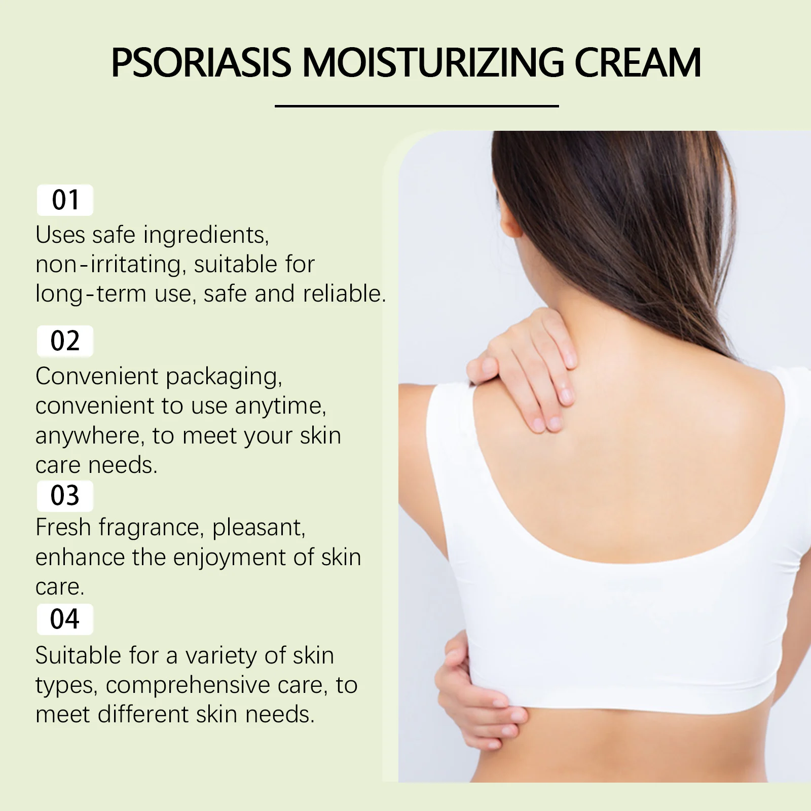 Psoriasis Moisturizing Cream 50g, Long-Lasting Hydration with Glycerin & Allantoin for Sensitive Skin 10 psoriasis moisturizing cream 50g cih 27449pn8 desc 10