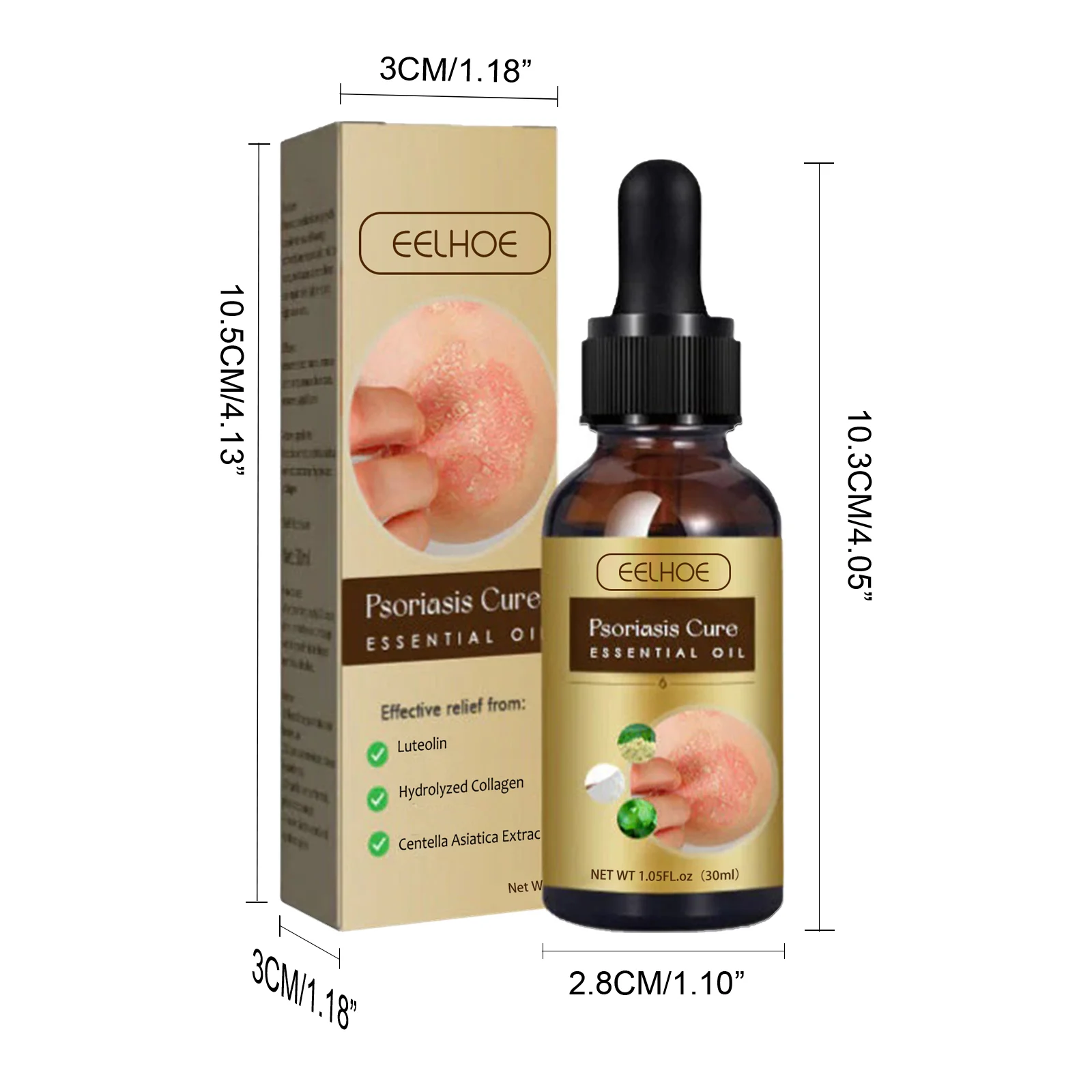 Psoriasis Relief & Skin Repair Essential Oil 30ml with Luteolin & Collagen 1 psoriasis relief skin repair essential oil 30ml cih 55g7sdv5 desc 1