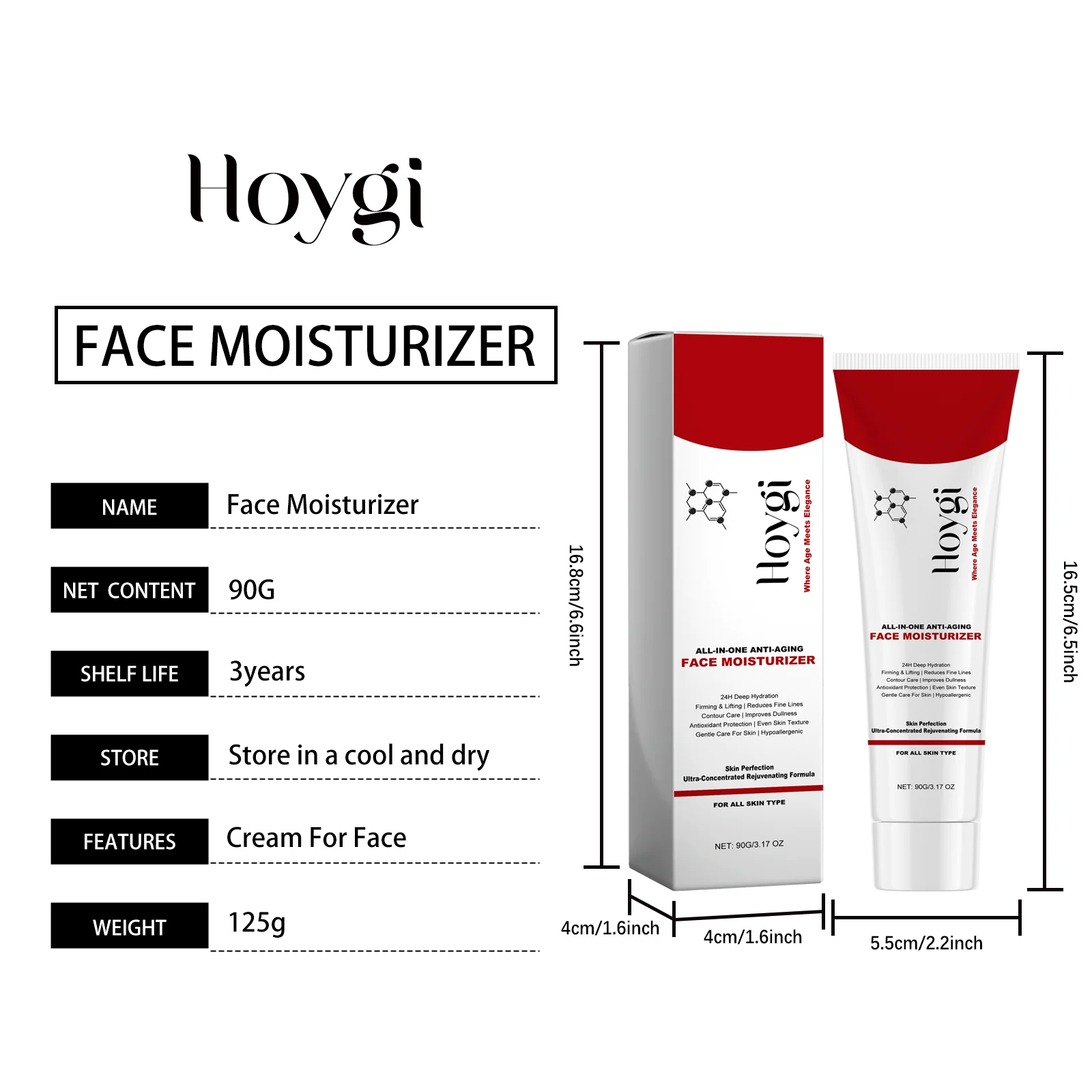 Hoygi Retinol Face Cream - All-in-One Anti-Aging Moisturizer with Hyaluronic Acid 1 retinol anti aging face cream cih dcwsz79n desc 1