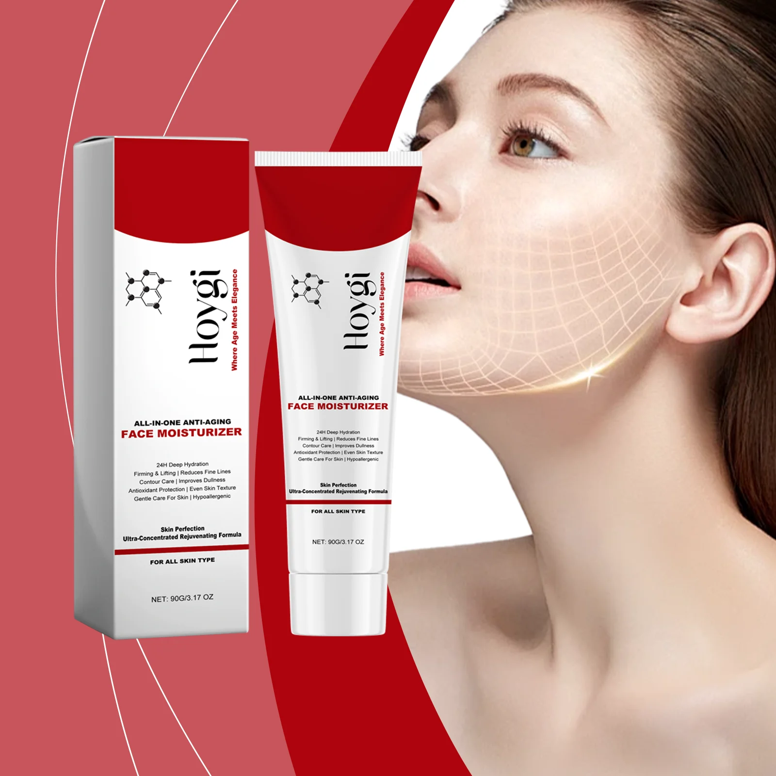 Hoygi Retinol Face Cream - All-in-One Anti-Aging Moisturizer with Hyaluronic Acid 2 retinol anti aging face cream cih dcwsz79n desc 2
