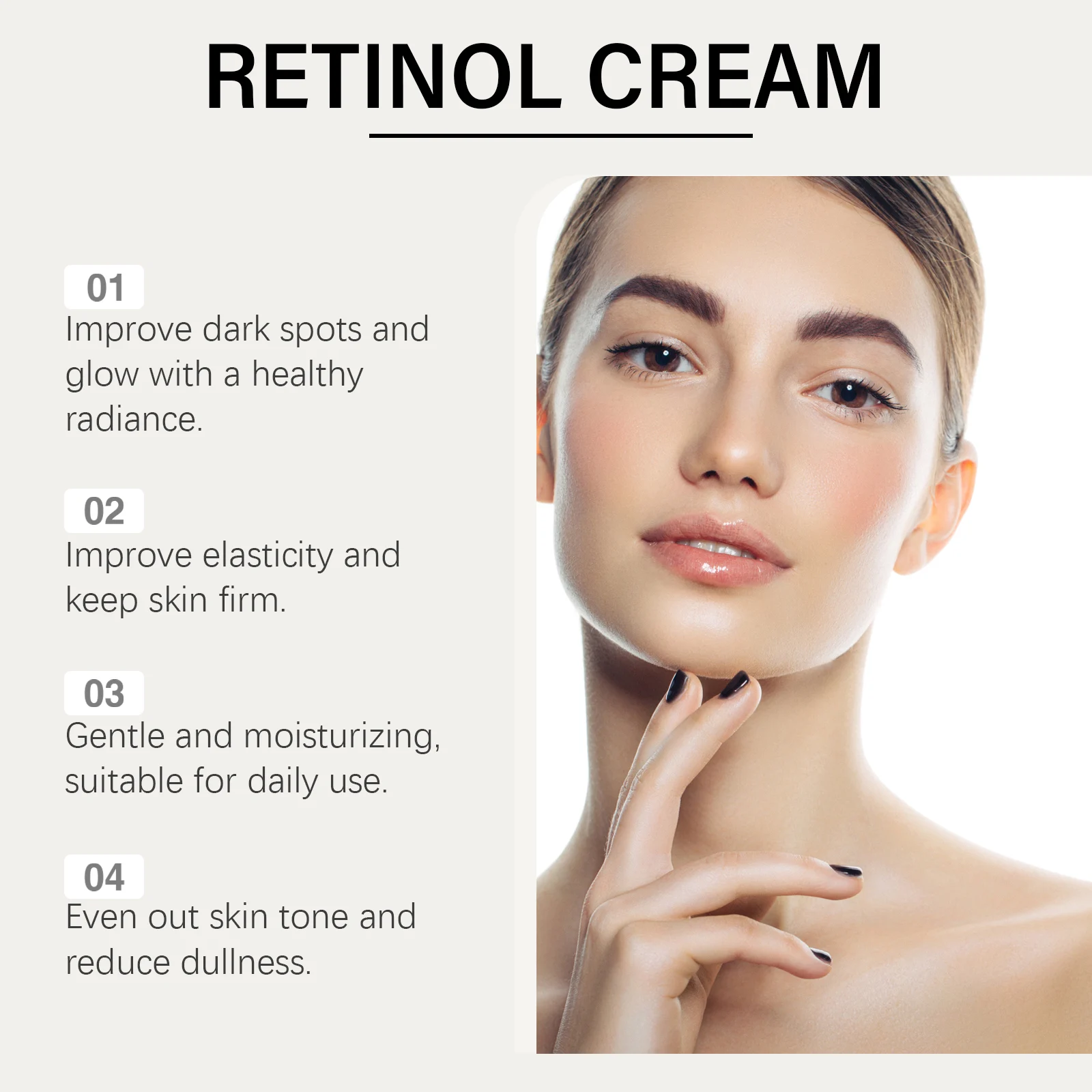 Viareline Retinol Anti-Aging Recovery Cream - Moisturizing, Brightening & Wrinkle Reducing 8 retinol anti aging moisturizer cream cih u547de8j desc 8