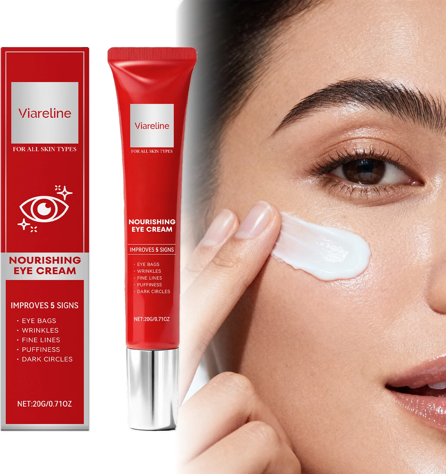 Viareline Retinol Eye Cream for Fine Lines, Wrinkles, Dark Circles & Puffiness 2 retinol eye cream der 9qdrza9s desc 2