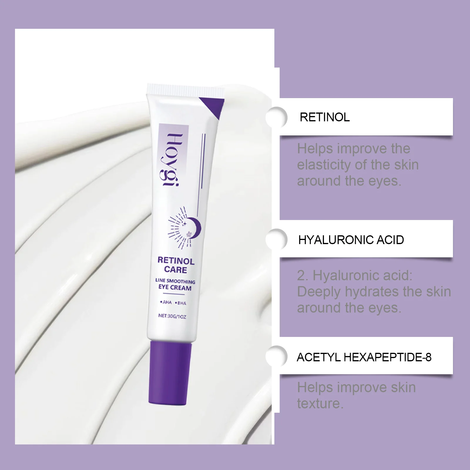 Hoygi Retinol Eye Cream for Dark Circles & Wrinkles, Moisturizing & Anti-Aging Eye Care 5 retinol eye cream der sqbpw9ta desc 5