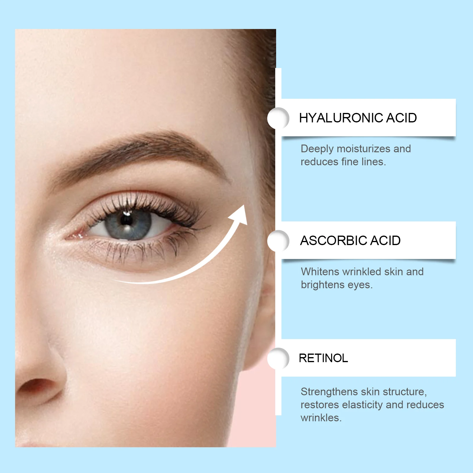 Retinol Eye Mask Patches Hydrating Under Eye Care Hydrogel Gel Pads for Wrinkles & Dark Circles 7 retinol eye mask patches hydrating under eye care hydrogel cih gmq7gdez desc 7