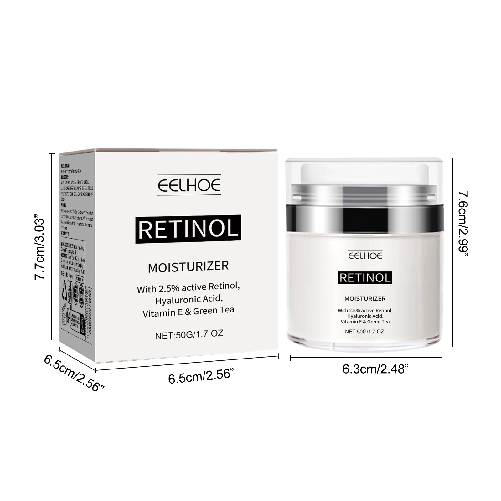 Retinol Face Cream Hydrating Moisturizer for Fine Lines Wrinkles & Firming 50g 1 retinol face cream hydrating moisturizer 50g cih rshda8tk desc 1