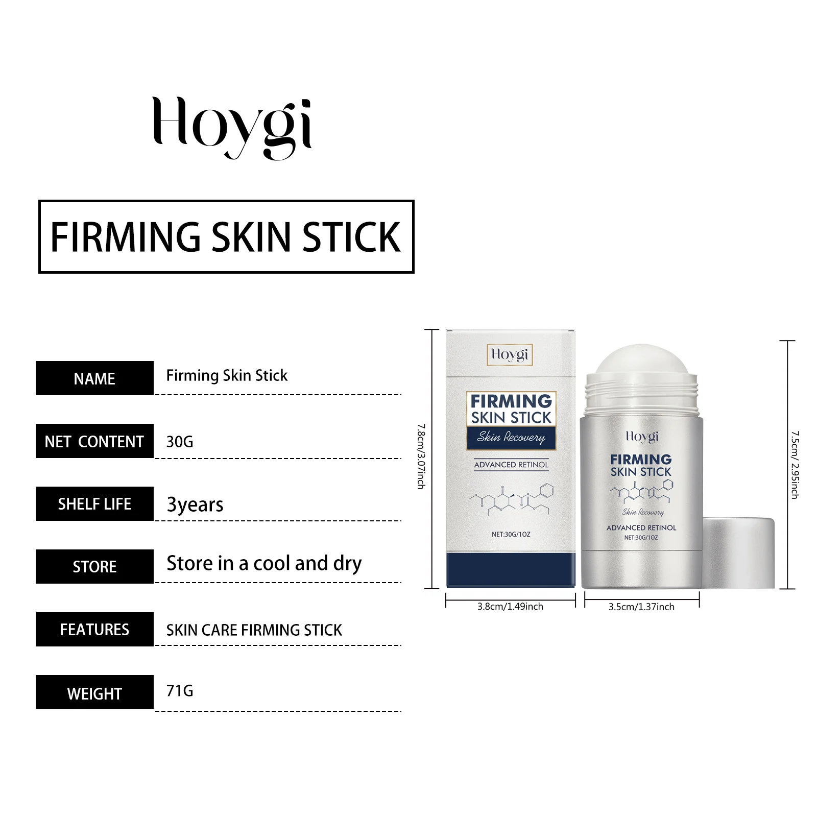 Retinol Firming Skin Stick 30g for Face and Neck Anti-Aging Wrinkle Reduction 1 retinol firming skin stick 30g cih 26q55hty desc 1