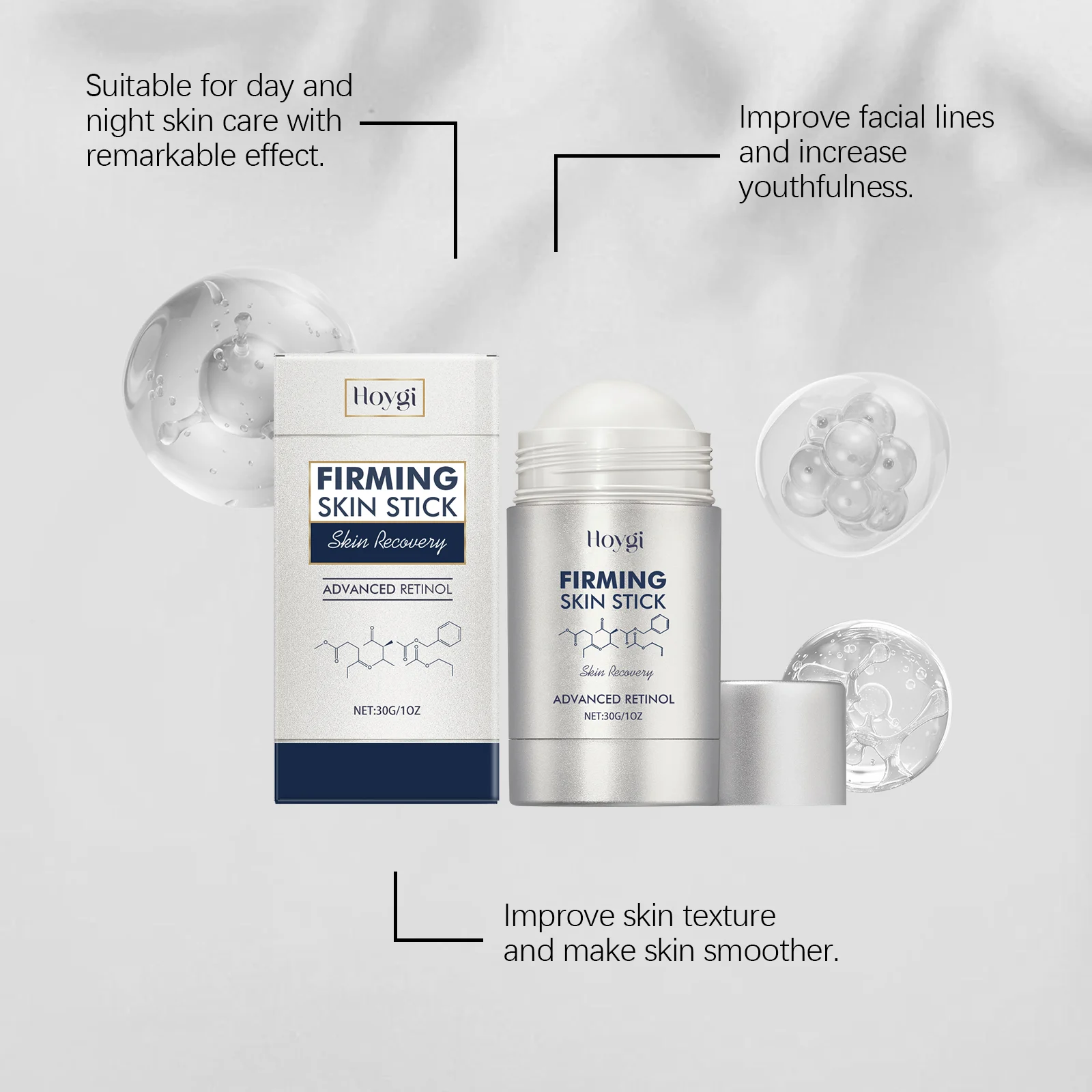 Retinol Firming Skin Stick 30g for Face and Neck Anti-Aging Wrinkle Reduction 6 retinol firming skin stick 30g cih 26q55hty desc 6