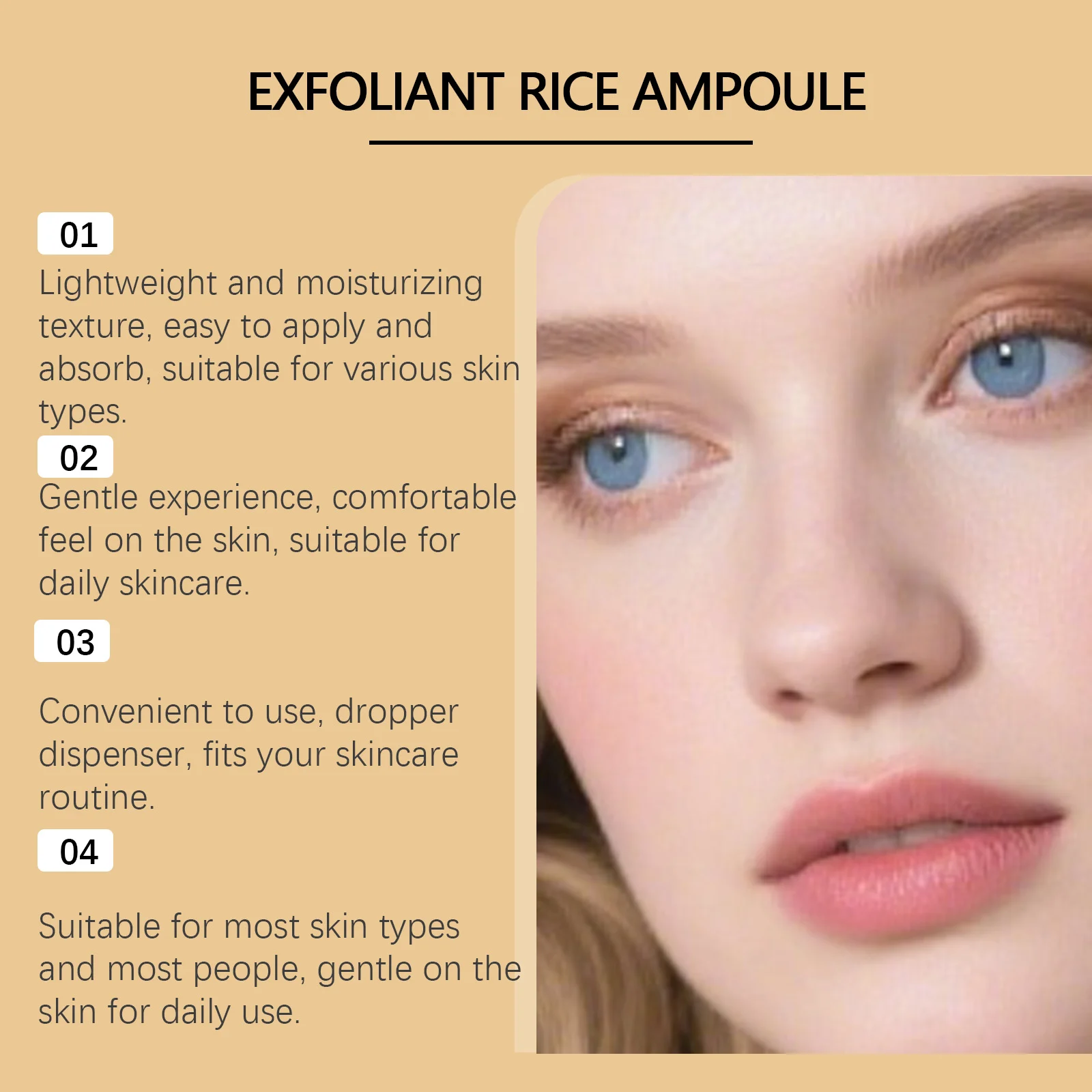 Viareline Rice Exfoliant Ampoule Gentle Cleansing Hydrating Facial Serum for All Skin Types 10 rice exfoliant ampoule serum der 5qyezp5m desc 10