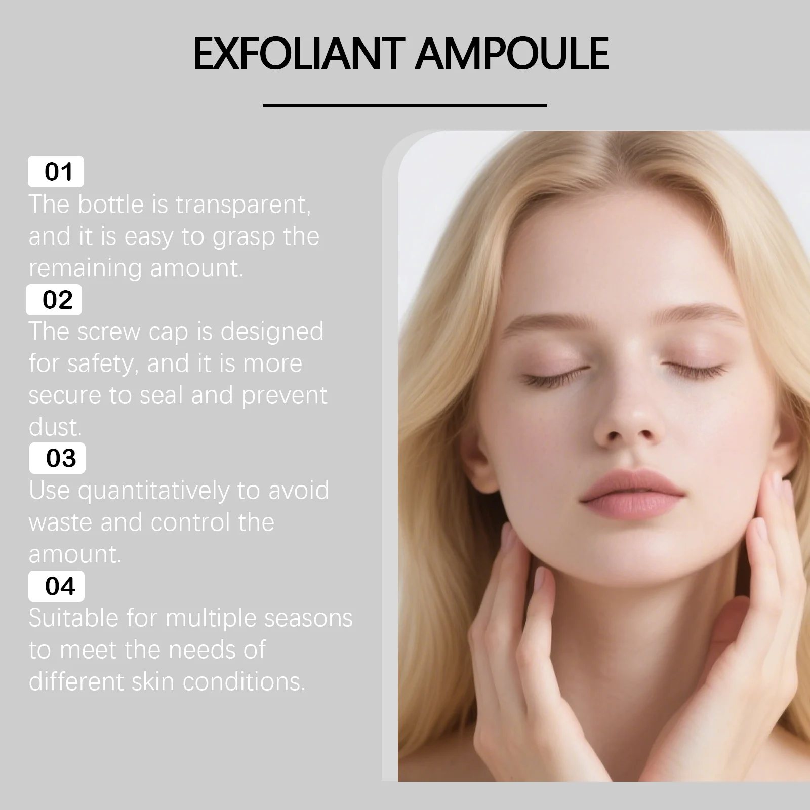 Rice Exfoliating Ampoule 80ml for Facial Cleansing, Nourishing, Moisturizing & Brightening 10 rice exfoliating ampoule 80ml der z7hnc6cz desc 10
