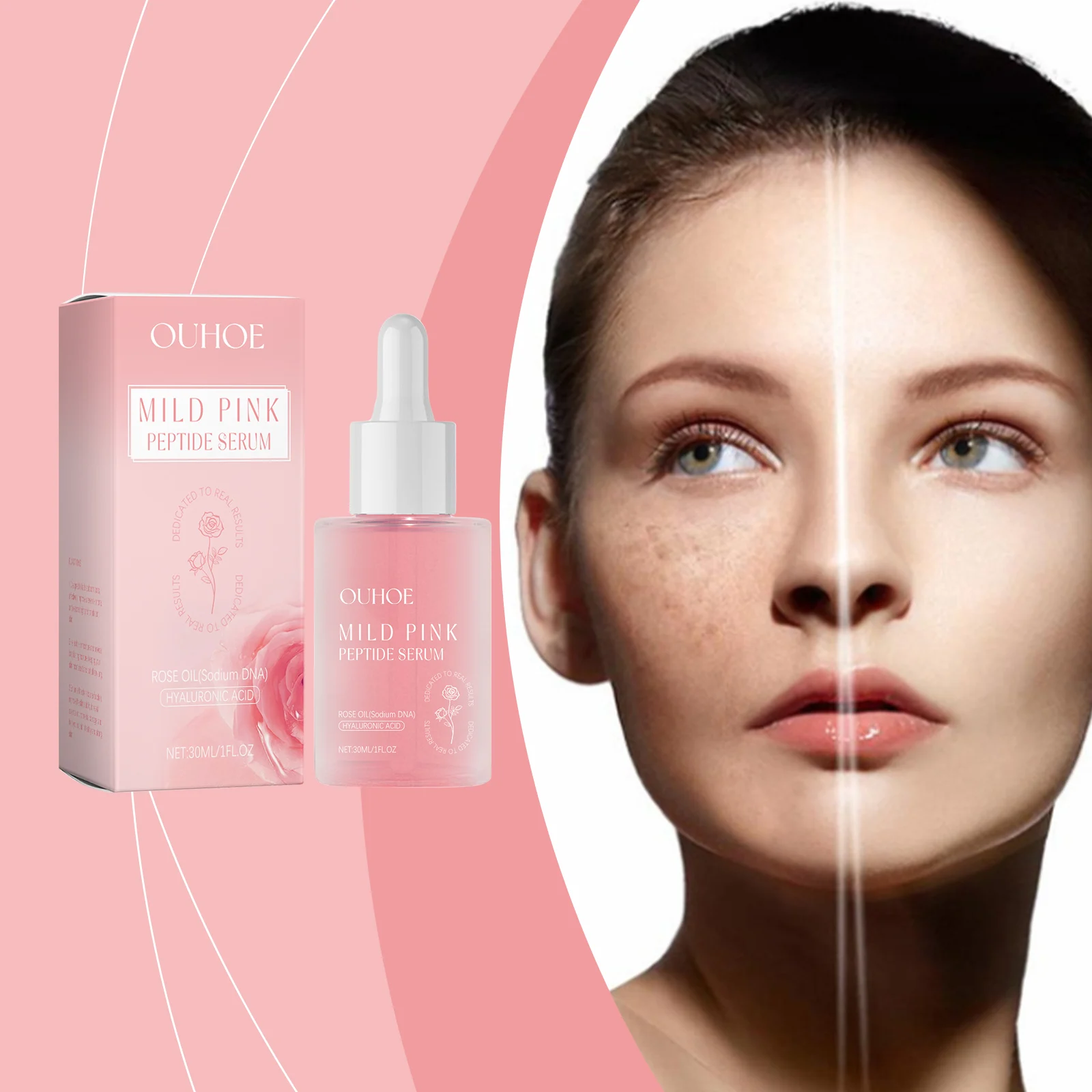 Rose Facial Serum Peptide Moisturizing Brightening Nourishing Skin Repair 2 rose facial serum peptide moisturizing brightening cih nfmvhuky desc 2