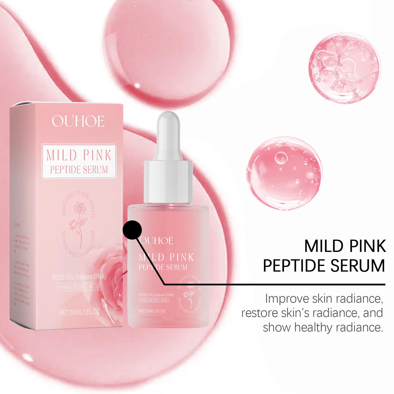 Rose Facial Serum Peptide Moisturizing Brightening Nourishing Skin Repair 7 rose facial serum peptide moisturizing brightening cih nfmvhuky desc 7