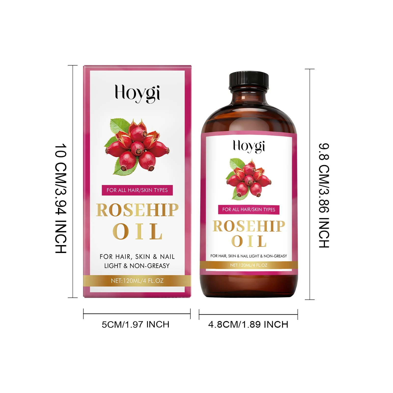 Hoygi Rosehip Seed Oil Lightweight Body Care for Hair Skin & Nails 2 rosehip seed body oil der 68hetaaj desc 2