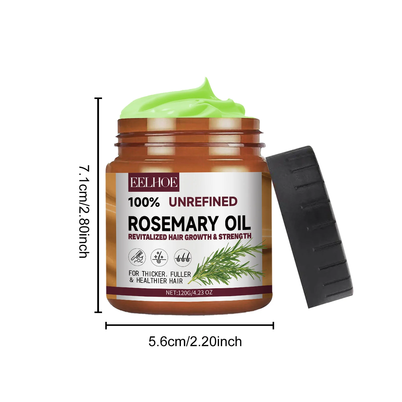 Rosemary Hair Conditioner 120g for Dry Damaged Hair Repair, Moisturizing & Frizz Control 1 rosemary hair conditioner 120g cih qtqqakvn desc 1
