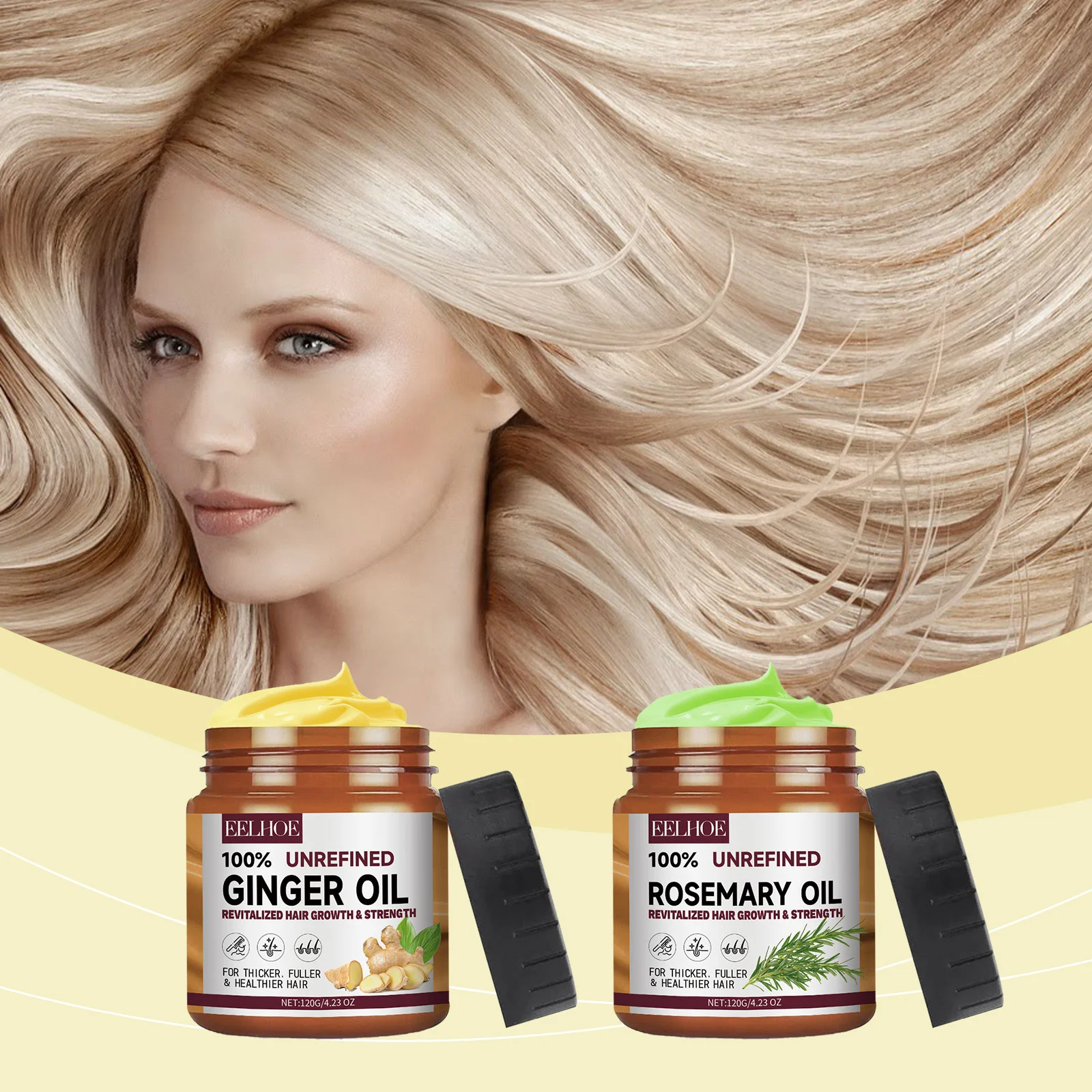 Rosemary Hair Conditioner 120g for Dry Damaged Hair Repair, Moisturizing & Frizz Control 2 rosemary hair conditioner 120g cih qtqqakvn desc 2
