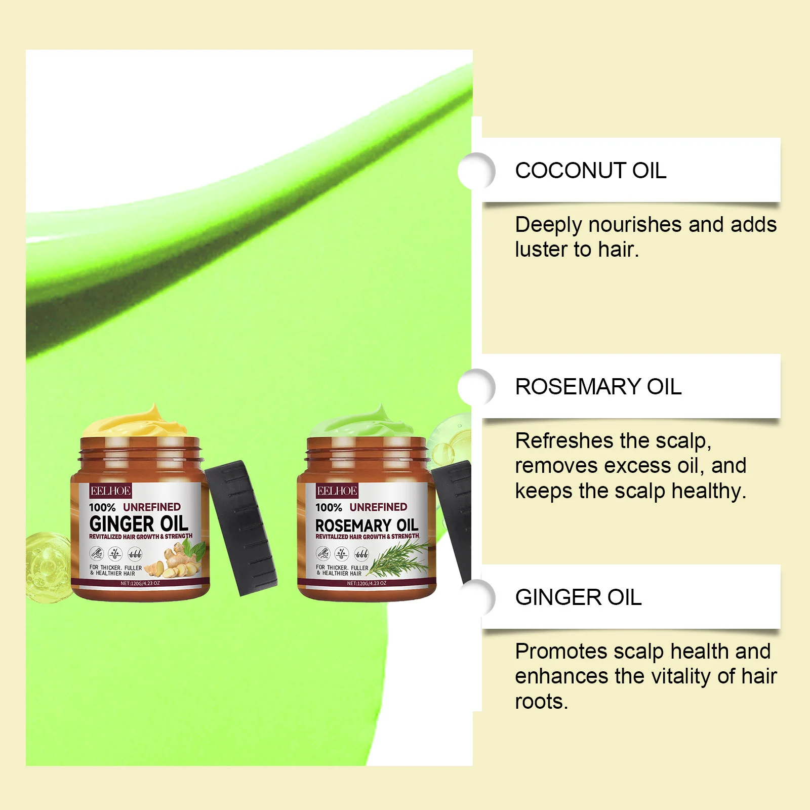 Rosemary Hair Conditioner 120g for Dry Damaged Hair Repair, Moisturizing & Frizz Control 5 rosemary hair conditioner 120g cih qtqqakvn desc 5