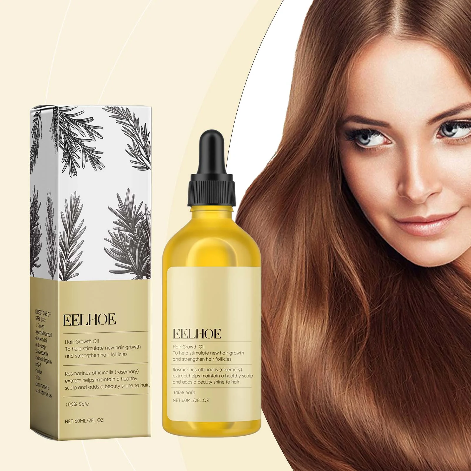Rosemary Hair Growth Oil for Scalp Nourishment Anti-Hair Loss 60ml 2 rosemary hair growth oil scalp nourishment 60ml cih h6ykt69d desc 2