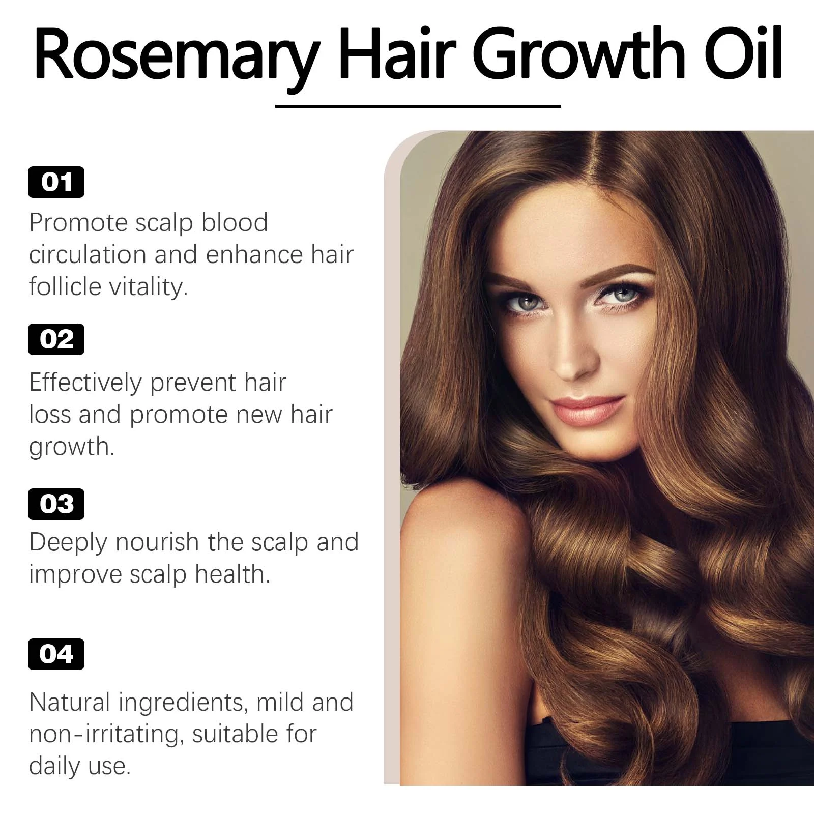 Rosemary Hair Growth Oil for Scalp Nourishment Anti-Hair Loss 60ml 8 rosemary hair growth oil scalp nourishment 60ml cih h6ykt69d desc 8