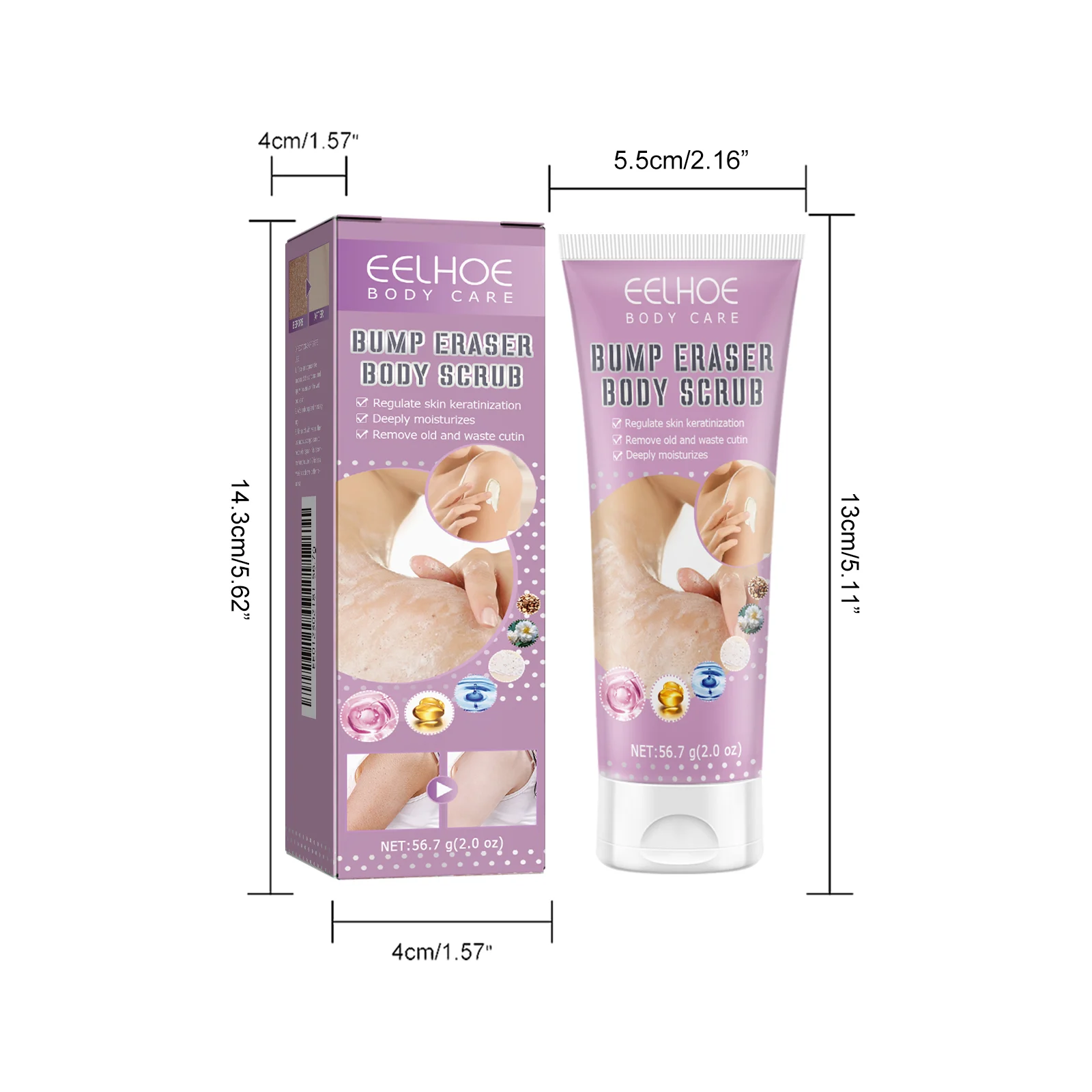 Rough Body Scrub Exfoliating Cream 56.7g for Dry Bump Removal and Smooth Skin 1 rough body scrub exfoliating cream 56 7g cih dbpn5gxu desc 1