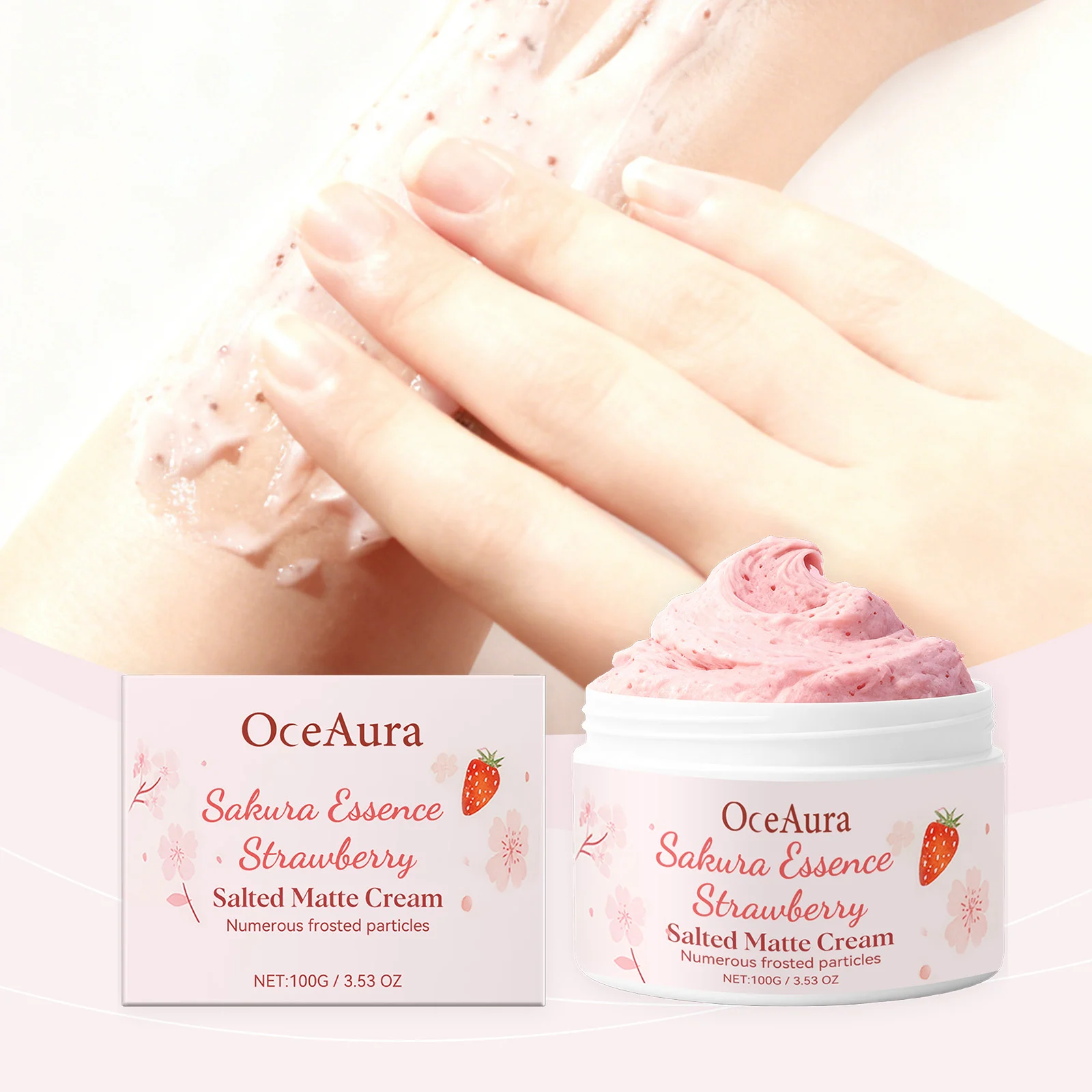 Sakura Strawberry Body Scrub Exfoliating Moisturizing Gentle Cleanser 100g 2 sakura strawberry body scrub exfoliating moisturizing gentle cleanser der 55gmkc2e desc 2