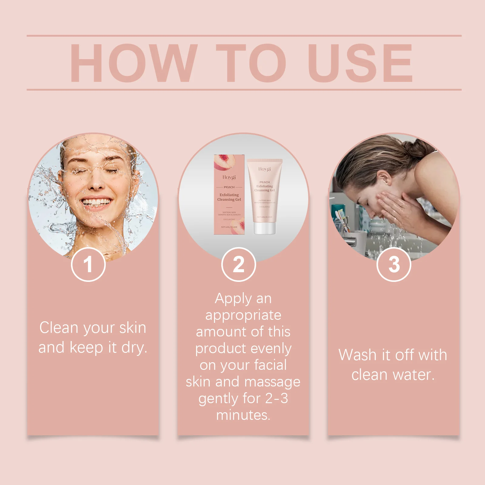 Hoygi Salicylic Acid Exfoliating Cleansing Gel with Peach Extract for Smooth Skin 4 salicylic acid exfoliating gel cih 434h2cqh desc 4