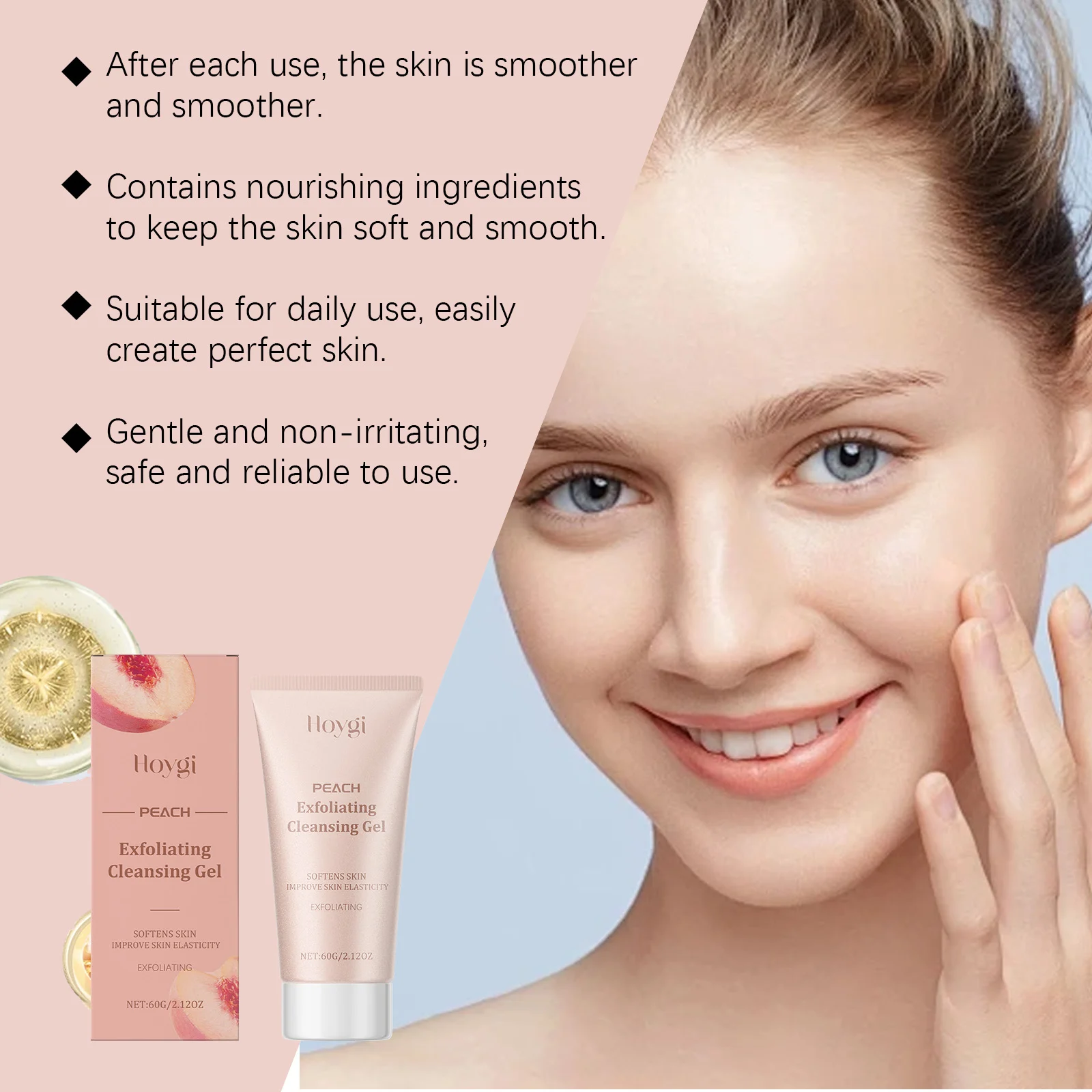 Hoygi Salicylic Acid Exfoliating Cleansing Gel with Peach Extract for Smooth Skin 5 salicylic acid exfoliating gel cih 434h2cqh desc 5