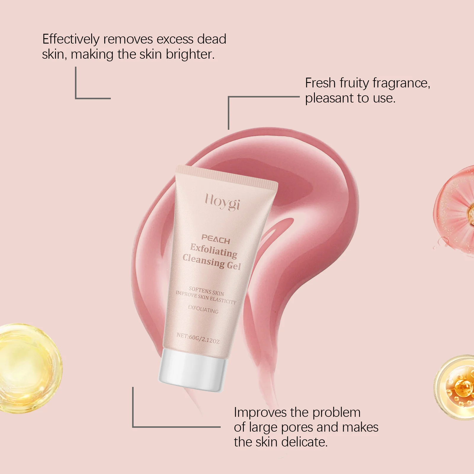 Hoygi Salicylic Acid Exfoliating Cleansing Gel with Peach Extract for Smooth Skin 6 salicylic acid exfoliating gel cih 434h2cqh desc 6