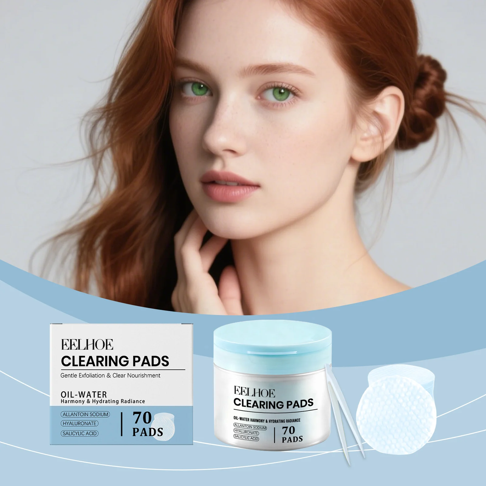 Salicylic Acid Toner Pads for Deep Hydration & Gentle Exfoliation, 70 Pads Set 3 salicylic acid toner pads hydration exfoliation der p7rvz38u desc 3