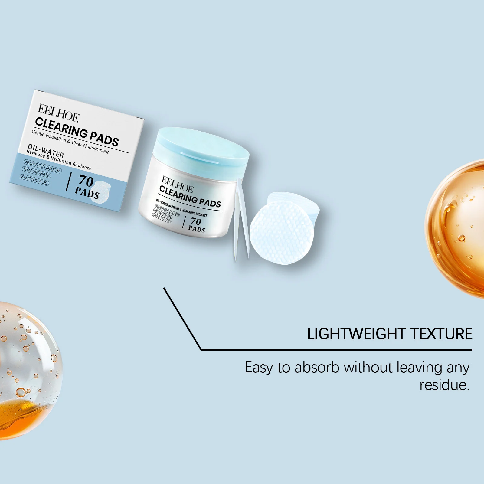 Salicylic Acid Toner Pads for Deep Hydration & Gentle Exfoliation, 70 Pads Set 7 salicylic acid toner pads hydration exfoliation der p7rvz38u desc 7