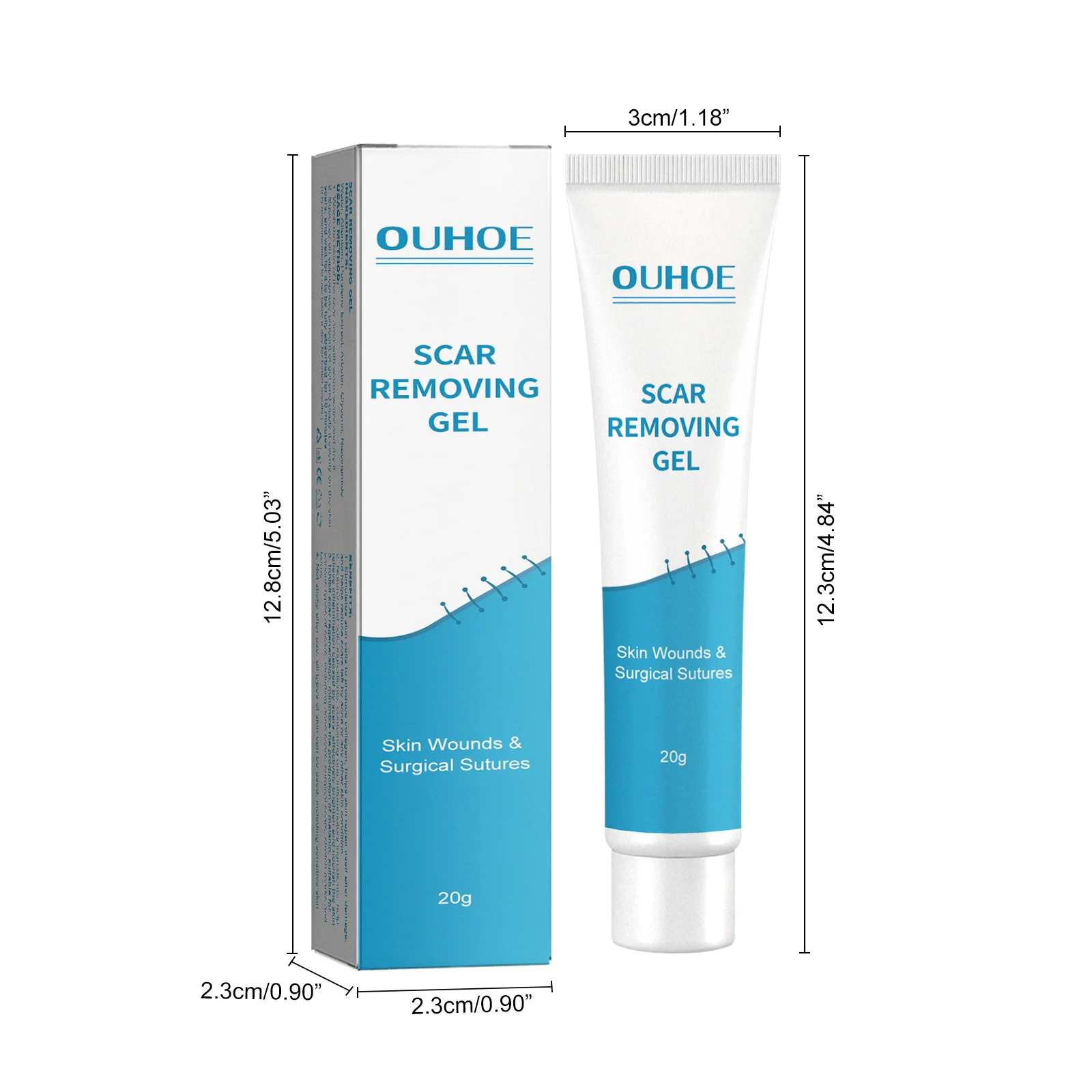 OUHOE Scar Repair Gel for Wounds, Sutures & Acne - Softens & Fades Scars, Improves Skin Tone 1 scar removal repair gel cih tp9v6a2w desc 1