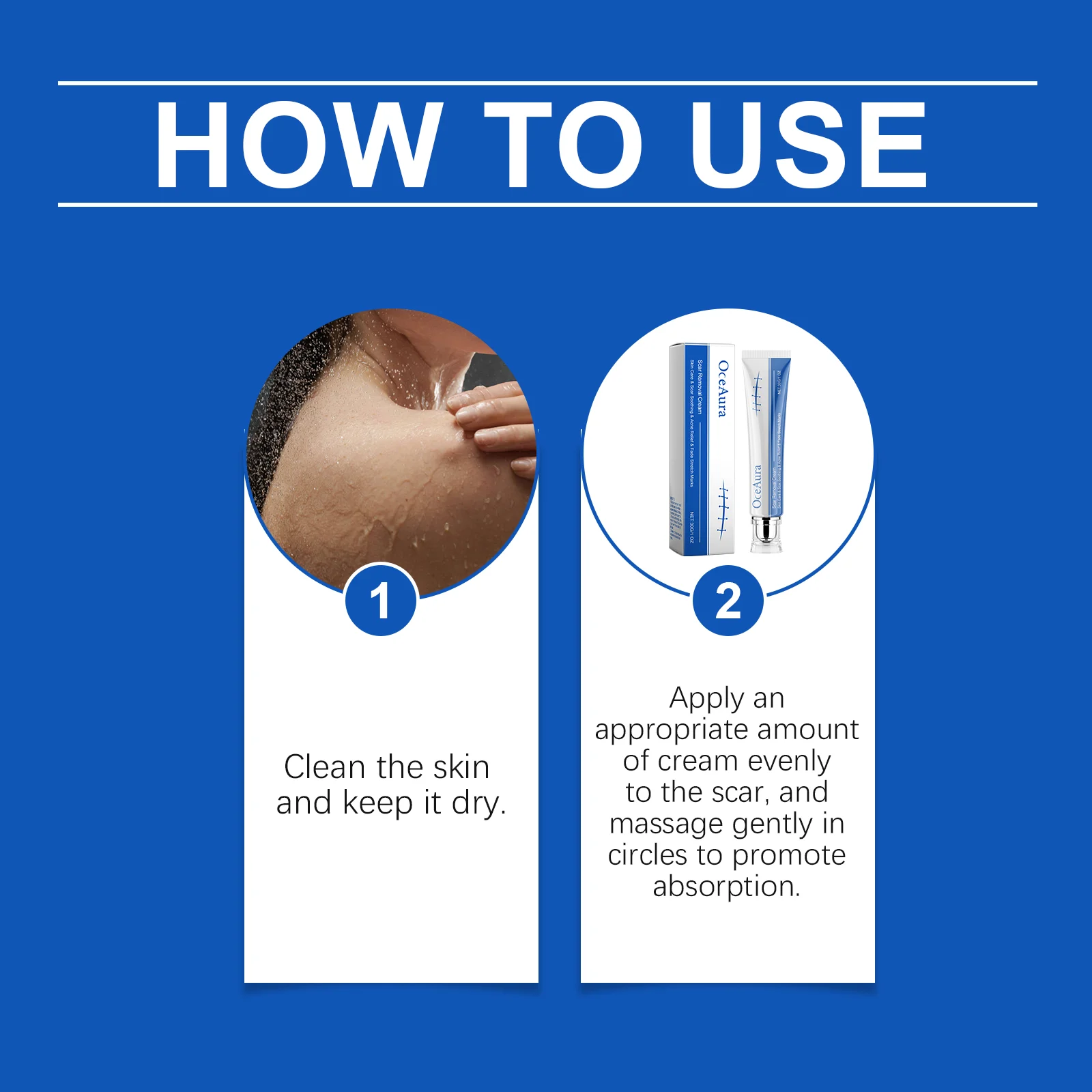 OceAura Skin Repair Cream for Scar Fading, Moisturizing & Stretch Mark Relief 4 scar repair cream cih b567q2ns desc 4