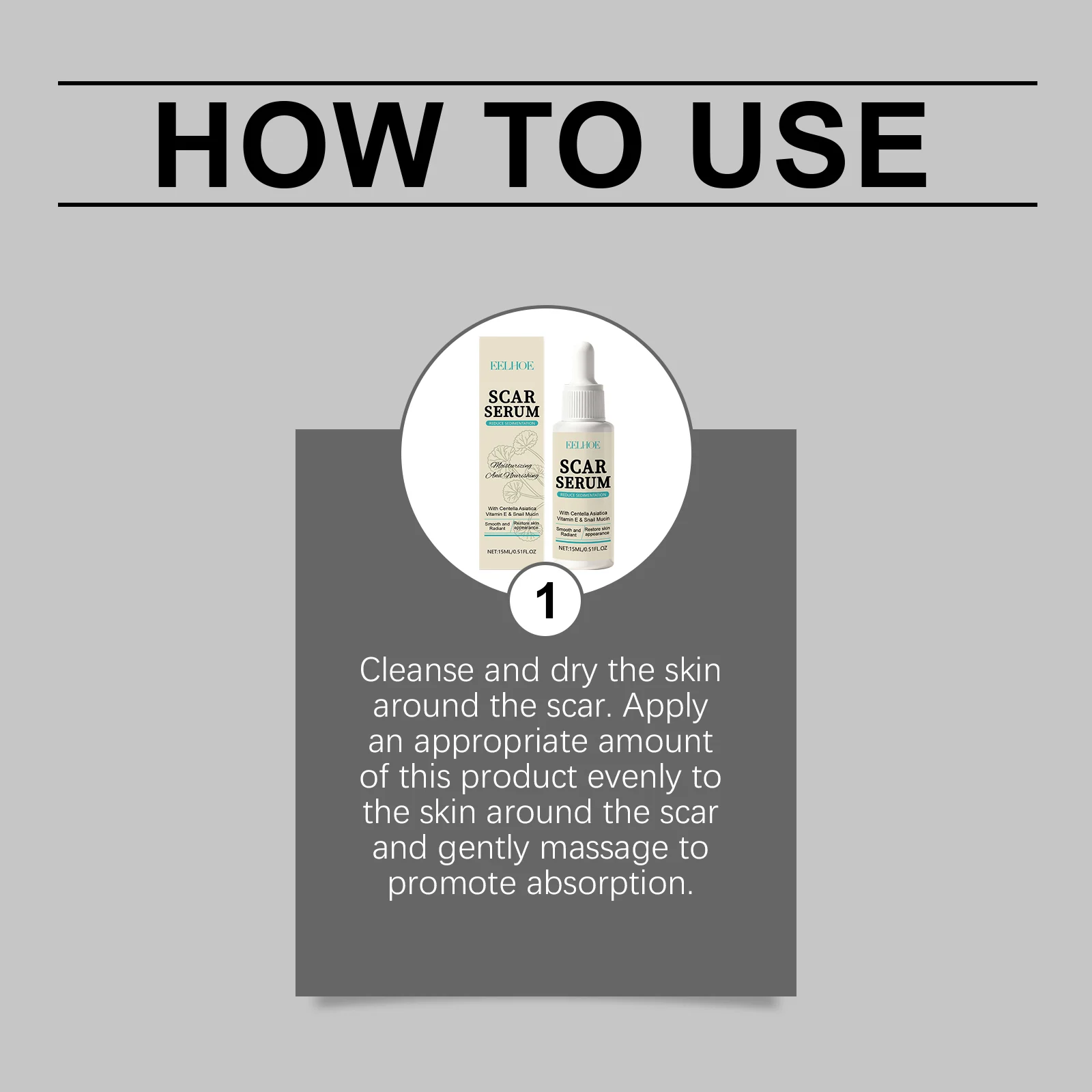 Scar Serum with Snail Mucin & Vitamin E 15ml for Skin Repair and Hydration 4 scar serum snail mucin vitamin e 15ml der rxasgrn3 desc 4