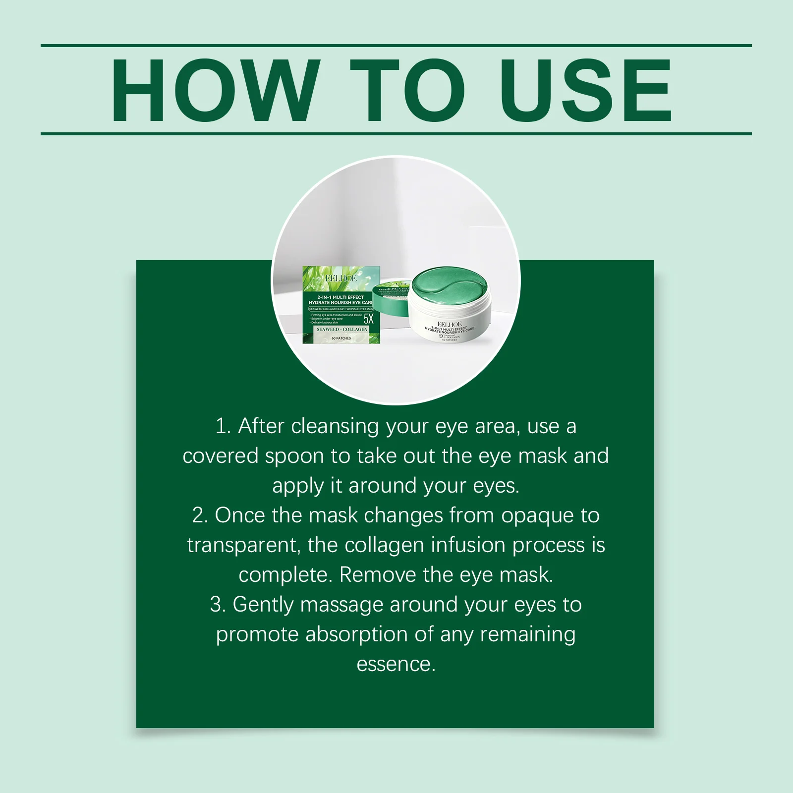 Seaweed Collagen Eye Mask 60 Patches Hydrating Firming Under Eye Care 4 seaweed collagen eye mask 60 patches cih 89td4zf5 desc 4