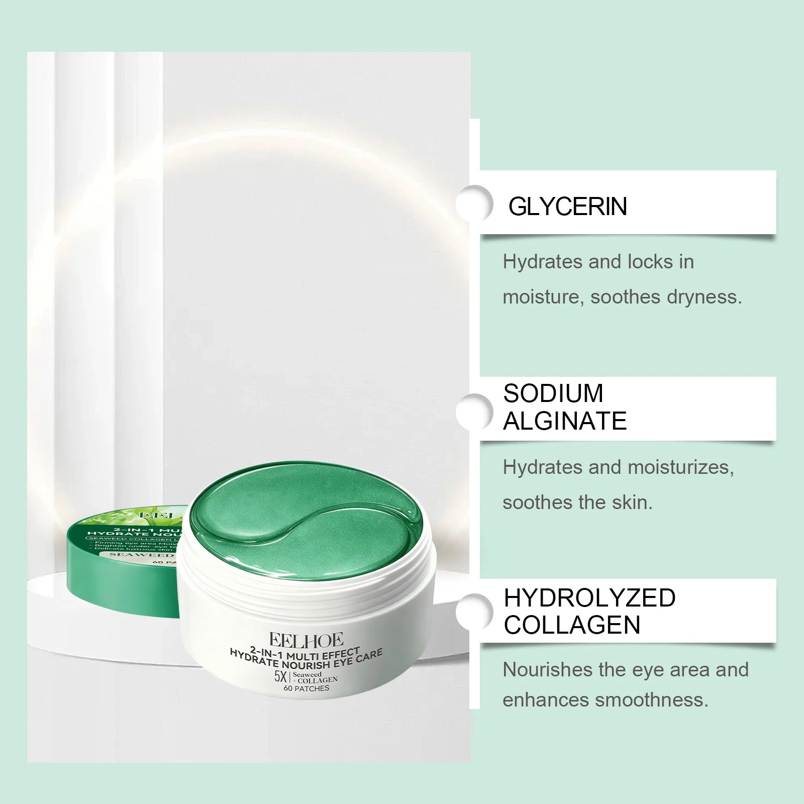 Seaweed Collagen Eye Mask 60 Patches Hydrating Firming Under Eye Care 5 seaweed collagen eye mask 60 patches cih 89td4zf5 desc 5