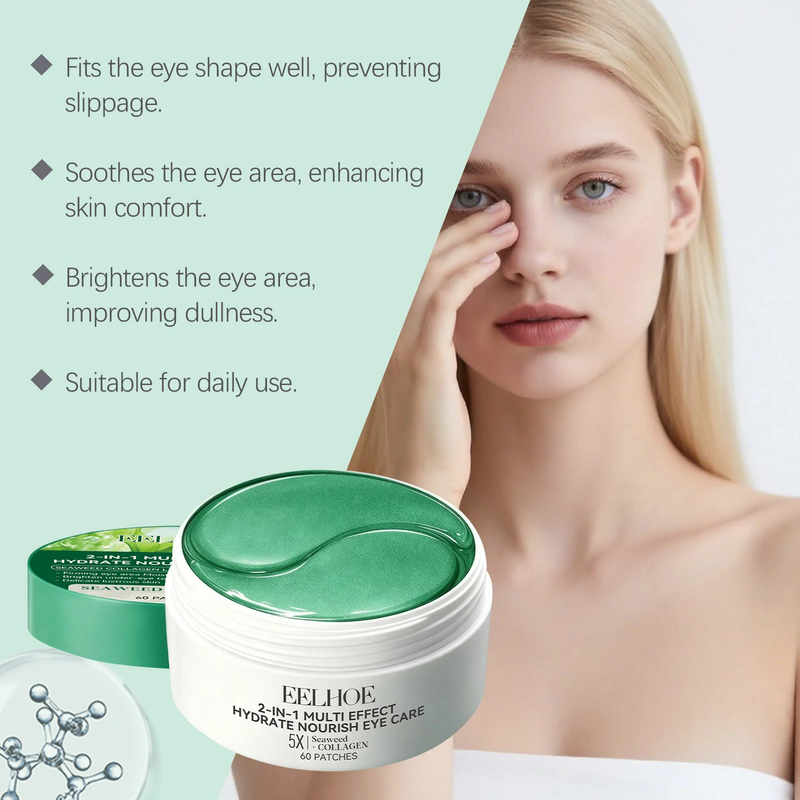 Seaweed Collagen Eye Mask 60 Patches Hydrating Firming Under Eye Care 8 seaweed collagen eye mask 60 patches cih 89td4zf5 desc 8