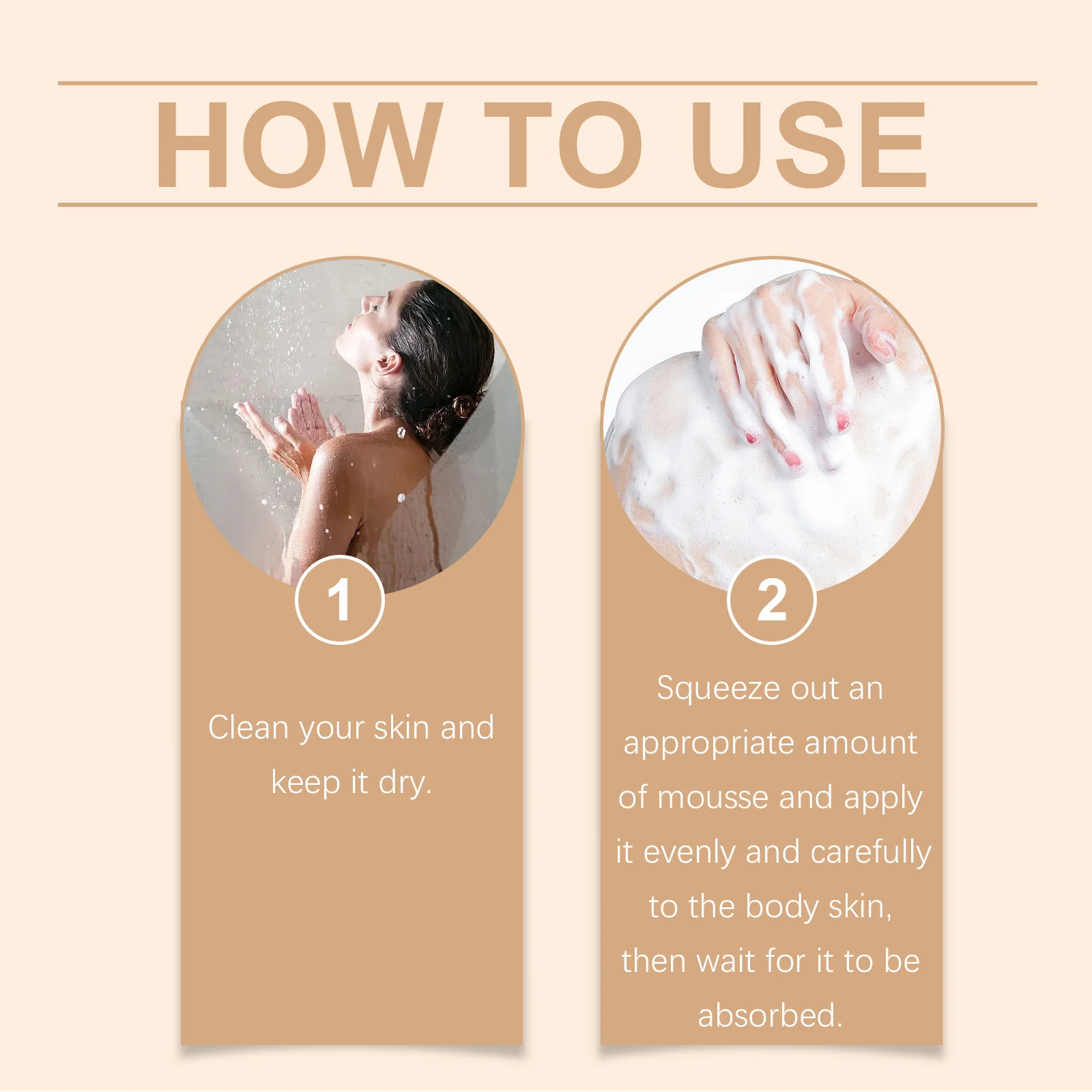Self Tanning Mousse 100ml for Even Natural Sun-Kissed Glow & Deep Moisturizing 3 self tanning body mousse 100ml cih en4x4ww3 desc 4