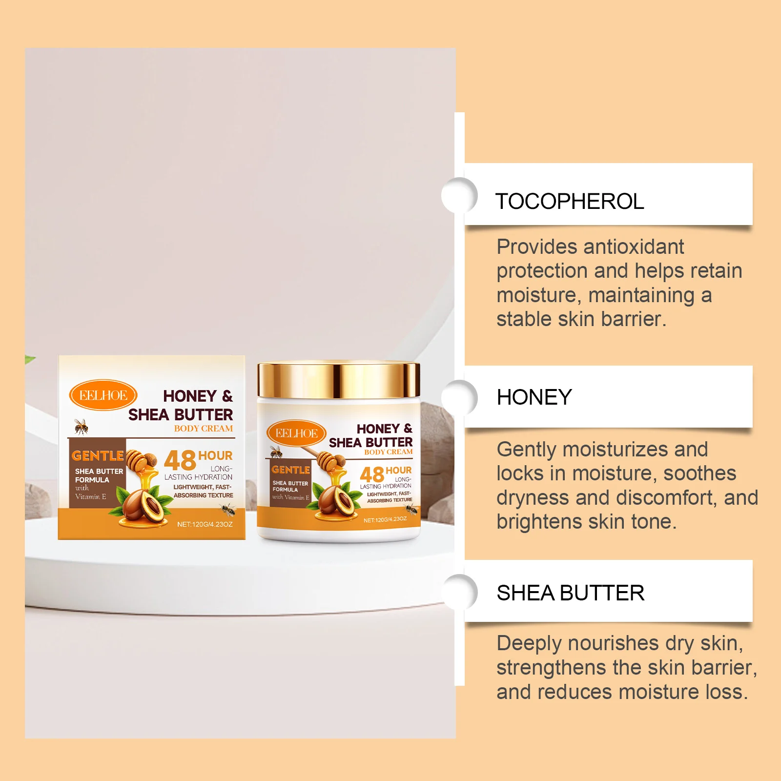 Shea Butter Body Cream Deep Moisturizing Lightweight Formula 120g 5 shea butter body cream 120g eelho der ut4v9thf desc 5