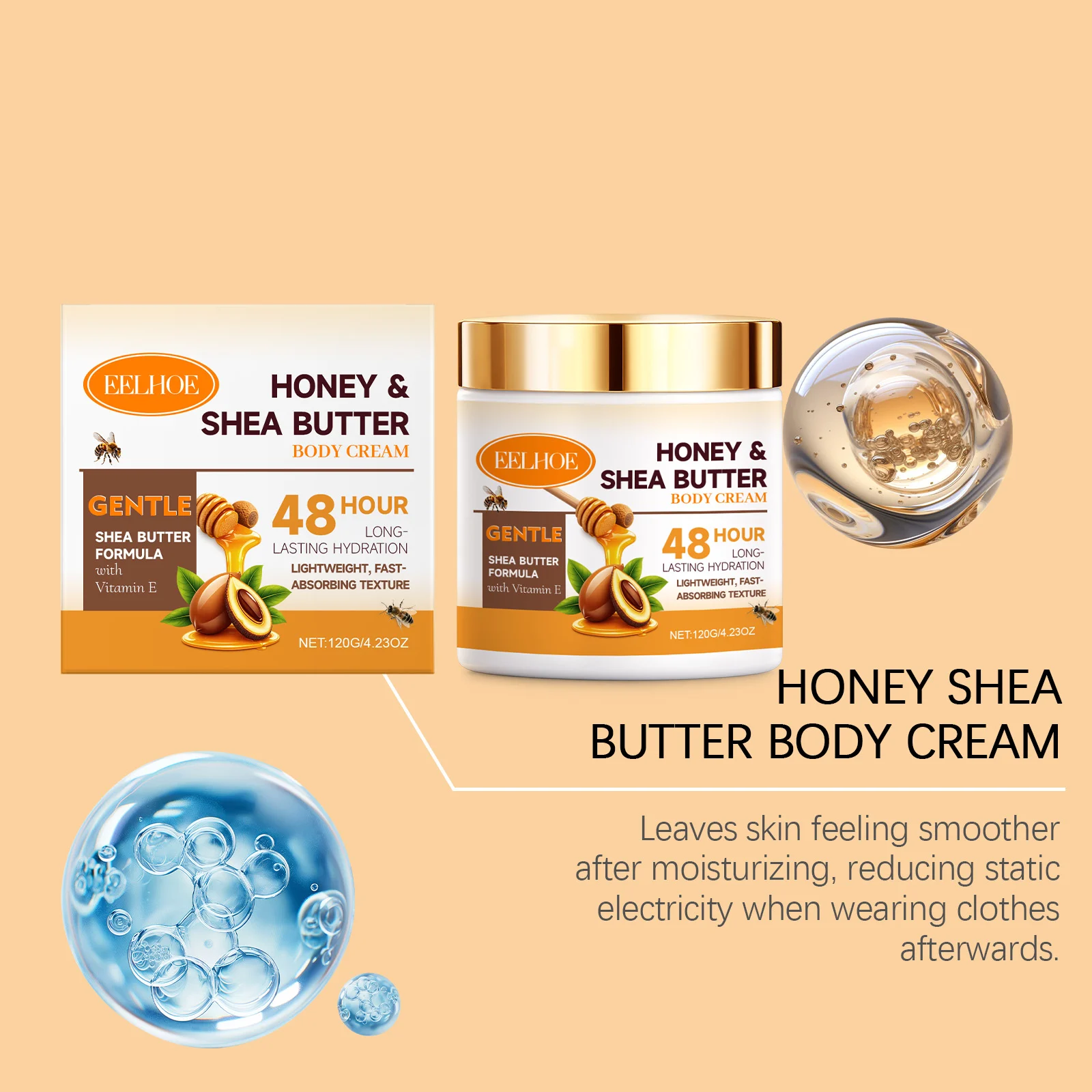 Shea Butter Body Cream Deep Moisturizing Lightweight Formula 120g 7 shea butter body cream 120g eelho der ut4v9thf desc 7