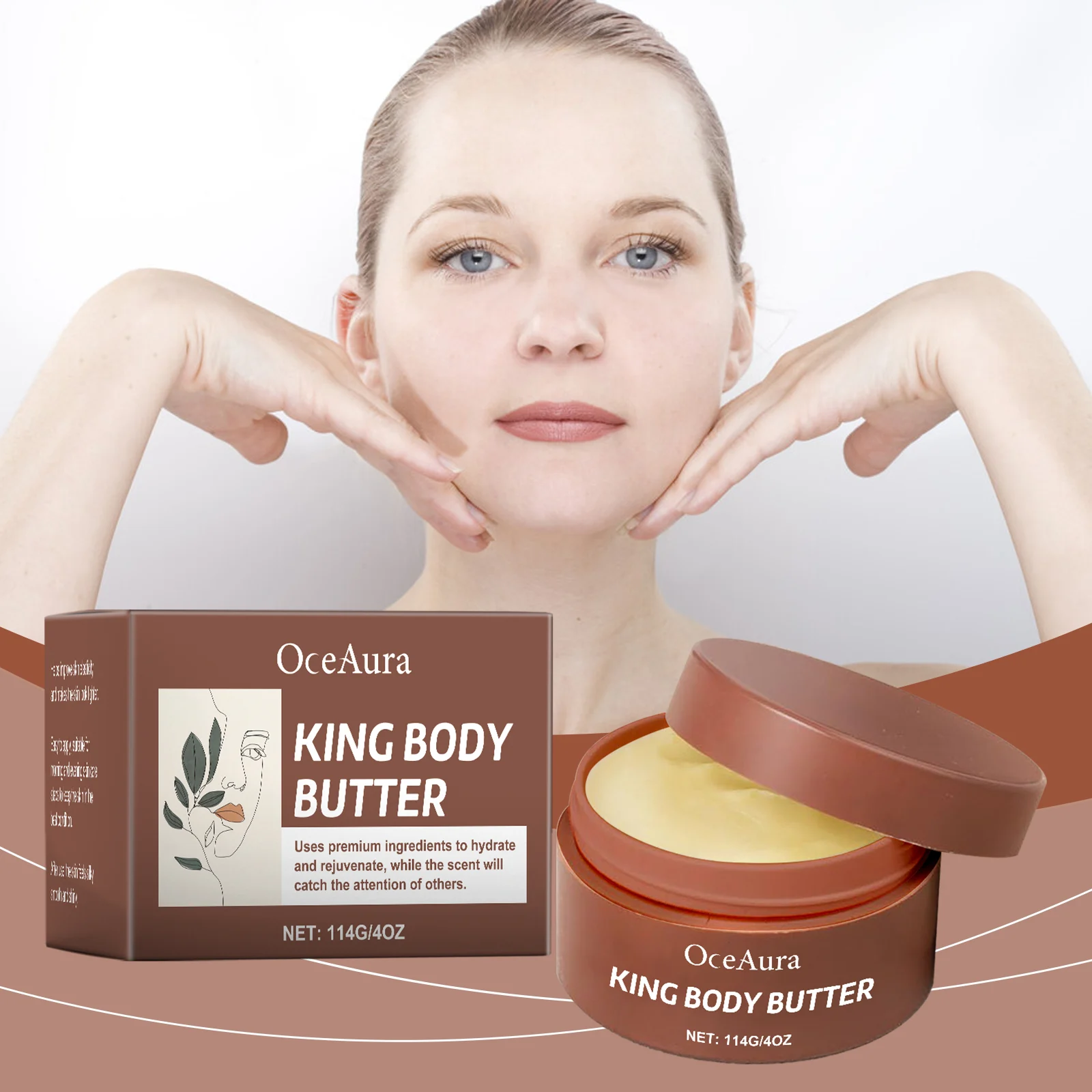 OceAura Shea Butter Body Cream - Deep Moisturizing, Fast Absorption, Non-Greasy 2 shea butter body cream cih ev5devej desc 2