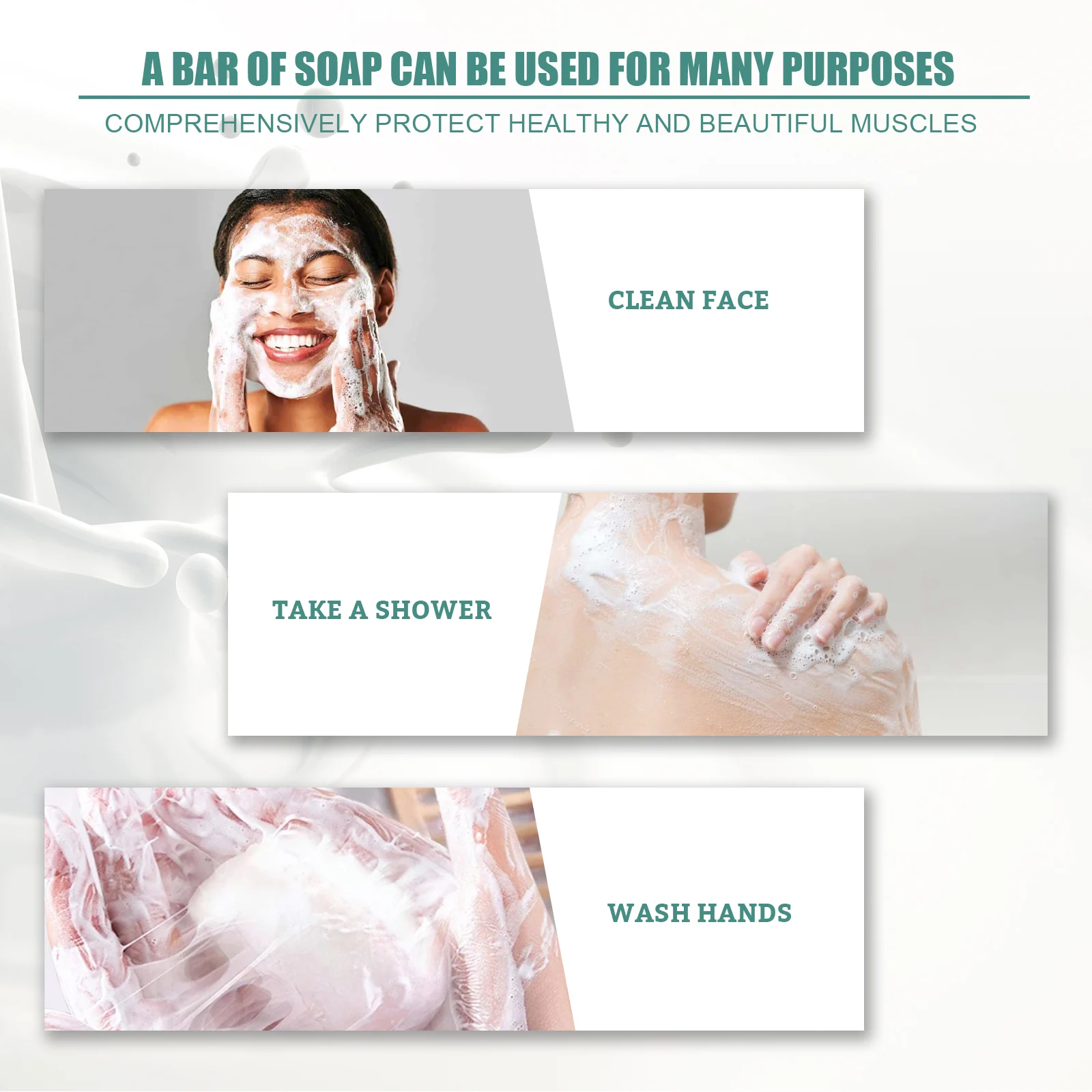 Silk Protein Facial Soap Bar Deep Cleansing Skin Repair Moisturizing Goat Milk Cleanser 6 silk protein facial soap bar deep cleansing repair cih kh4ygjpe desc 6