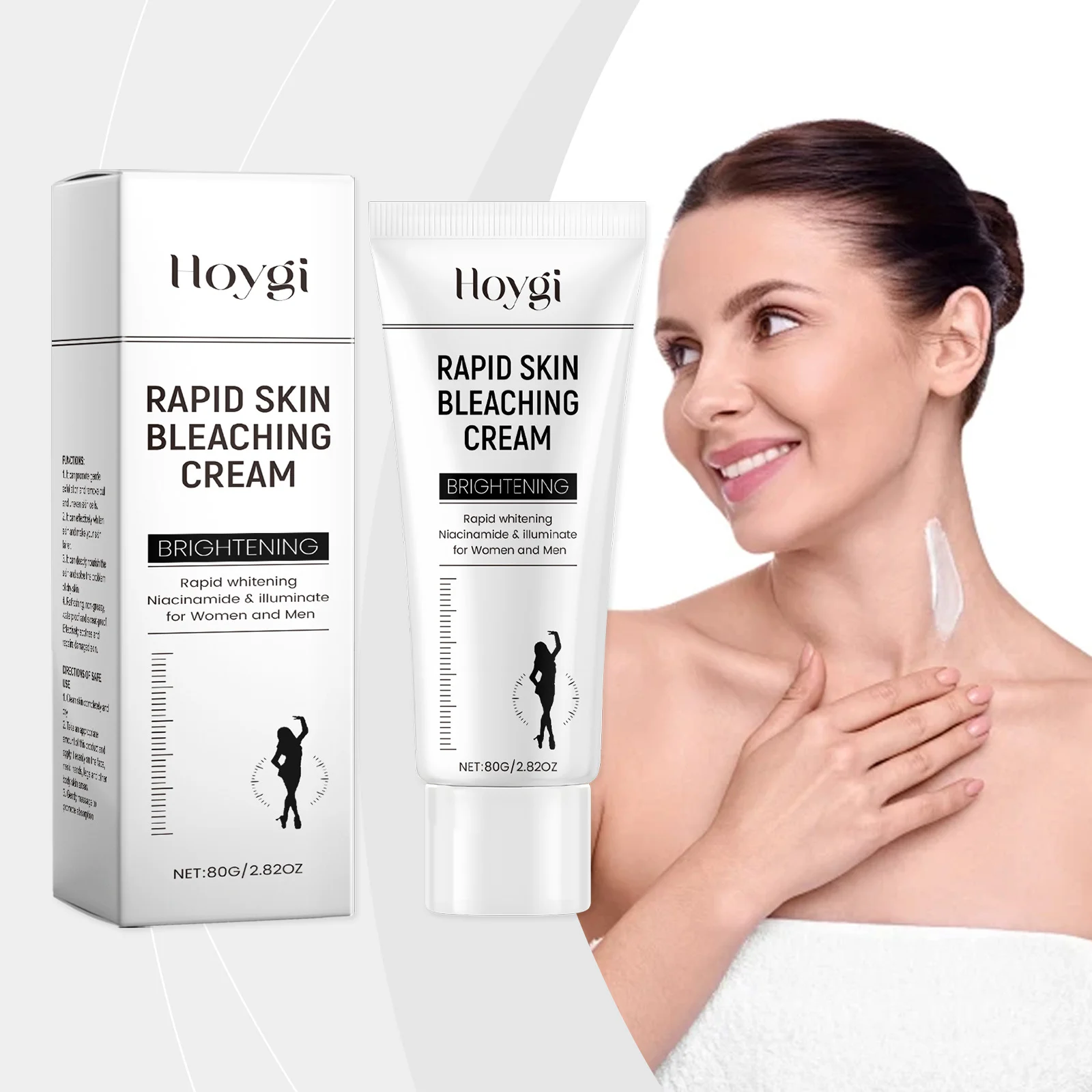 Hoygi Rapid Skin Bleaching Cream with Niacinamide & Vitamin C, Brightening & Moisturizing Body Cream 2 skin bleaching moisturizing cream cih 8beurhnp desc 2 1