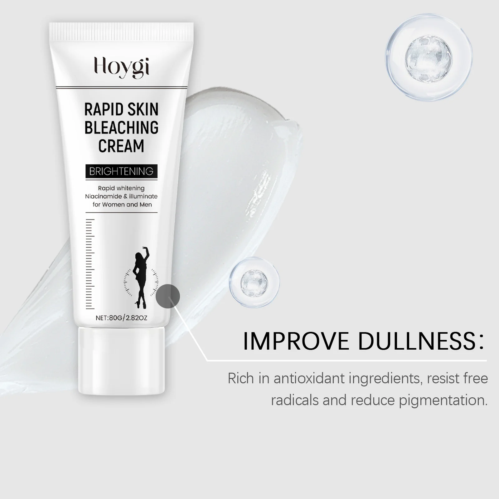 Hoygi Rapid Skin Bleaching Cream with Niacinamide & Vitamin C, Brightening & Moisturizing Body Cream 7 skin bleaching moisturizing cream cih 8beurhnp desc 7