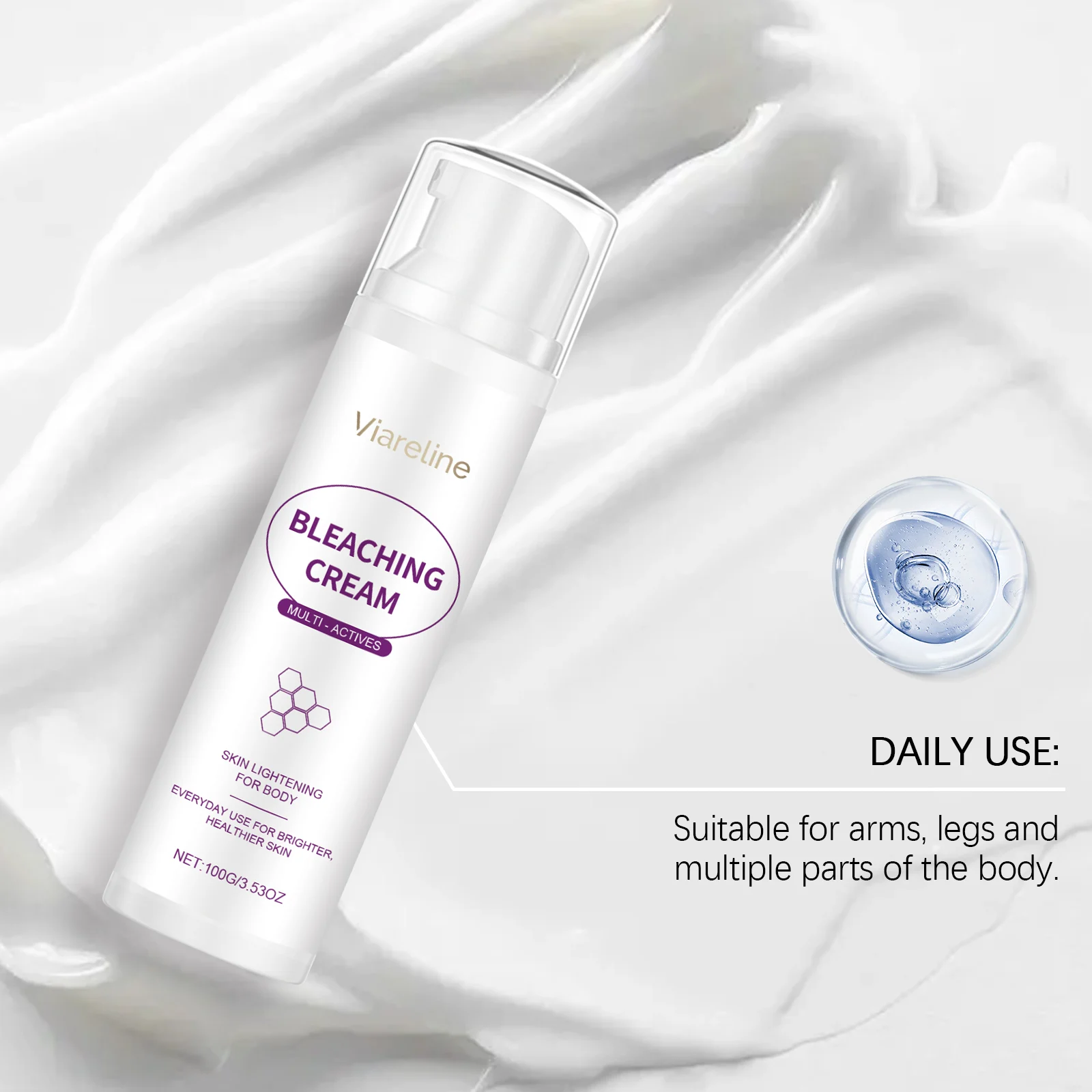 Viareline Body Cream for Brightening, Moisturizing & Smooth Skin 6 skin brightening body cream der 6q7fq2pa desc 6