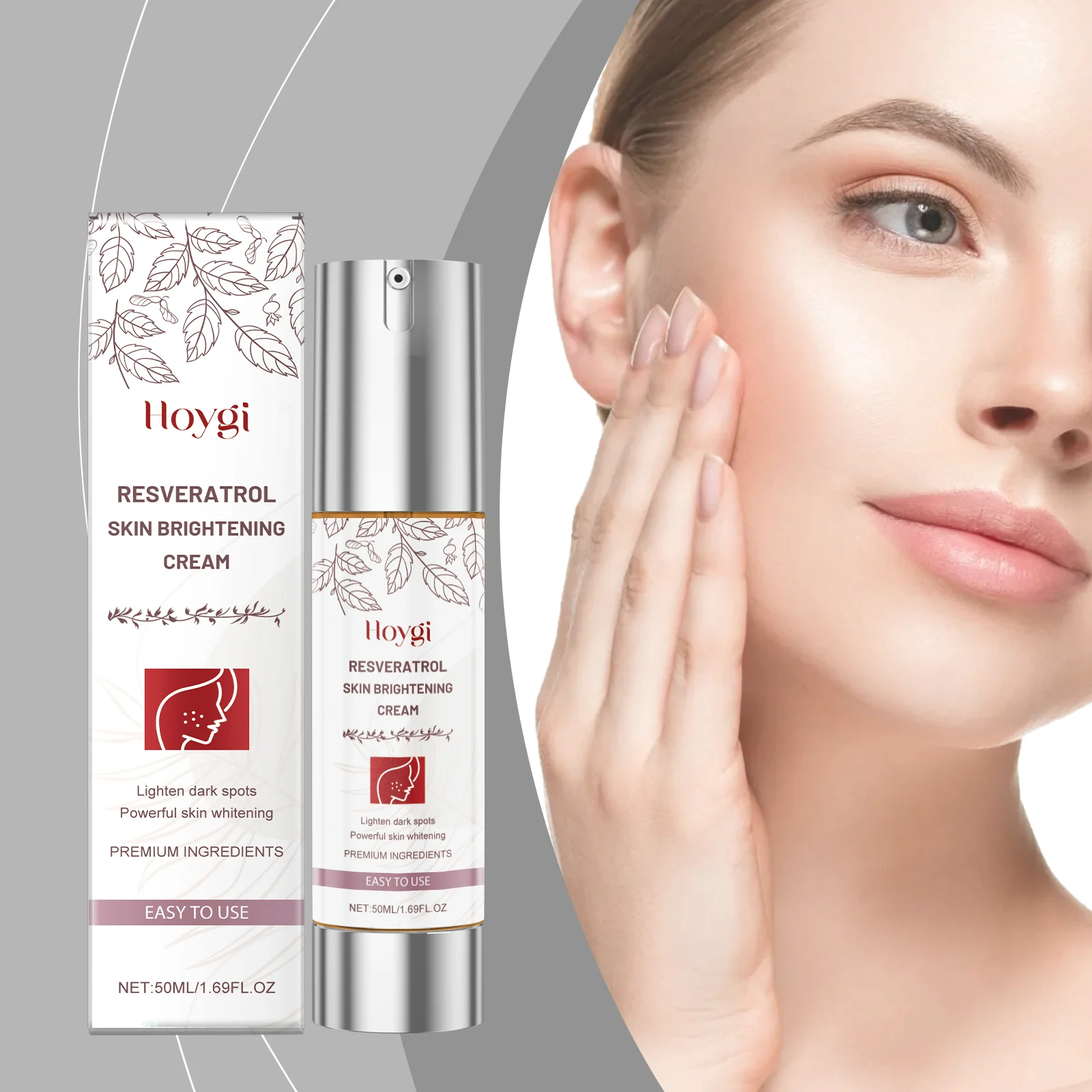 Hoygi Resveratrol Skin Brightening Cream with Hyaluronic Acid & Arbutin for Daily Moisturizing 2 skin brightening moisturizing cream cih zvg5d9y7 desc 2 2