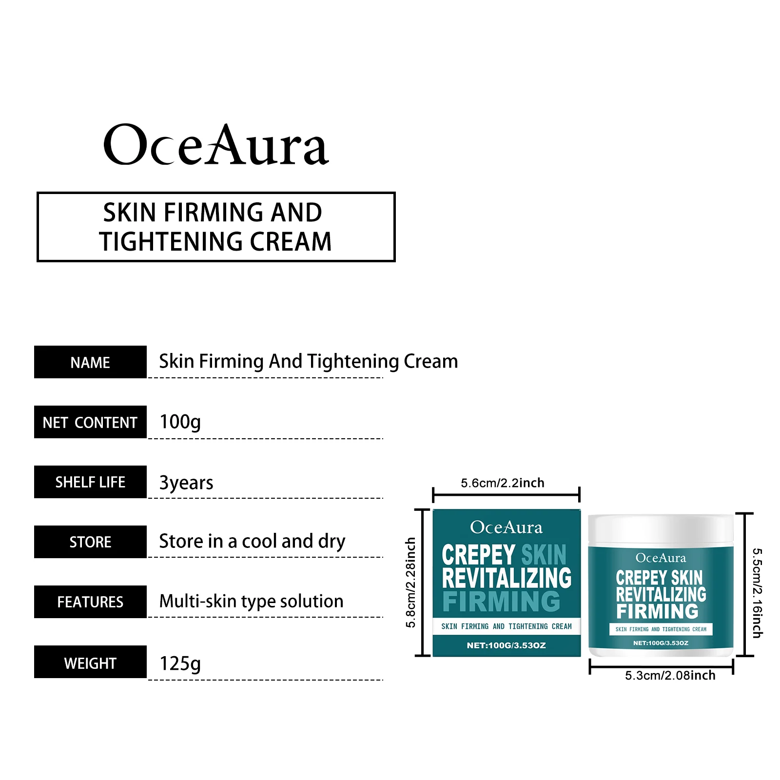 OceAura Skin Firming and Tightening Cream - Revitalizing Hydration for Crepey Skin 1 skin firming tightening cream cih tzauz8d6 desc 1