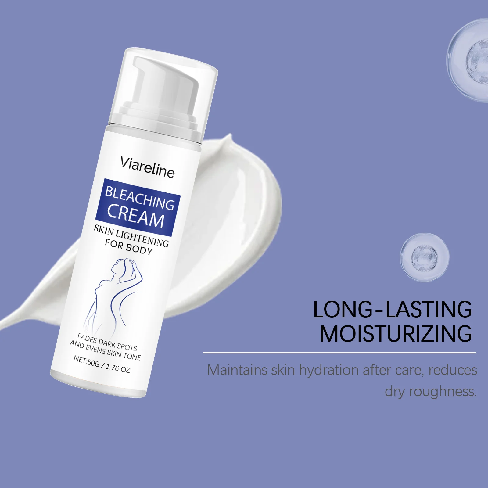 Viareline Skin Lightening & Moisturizing Body Cream for Even Tone, Fades Dark Spots 7 skin lightening body moisturizer cream der xc4at95t desc 7