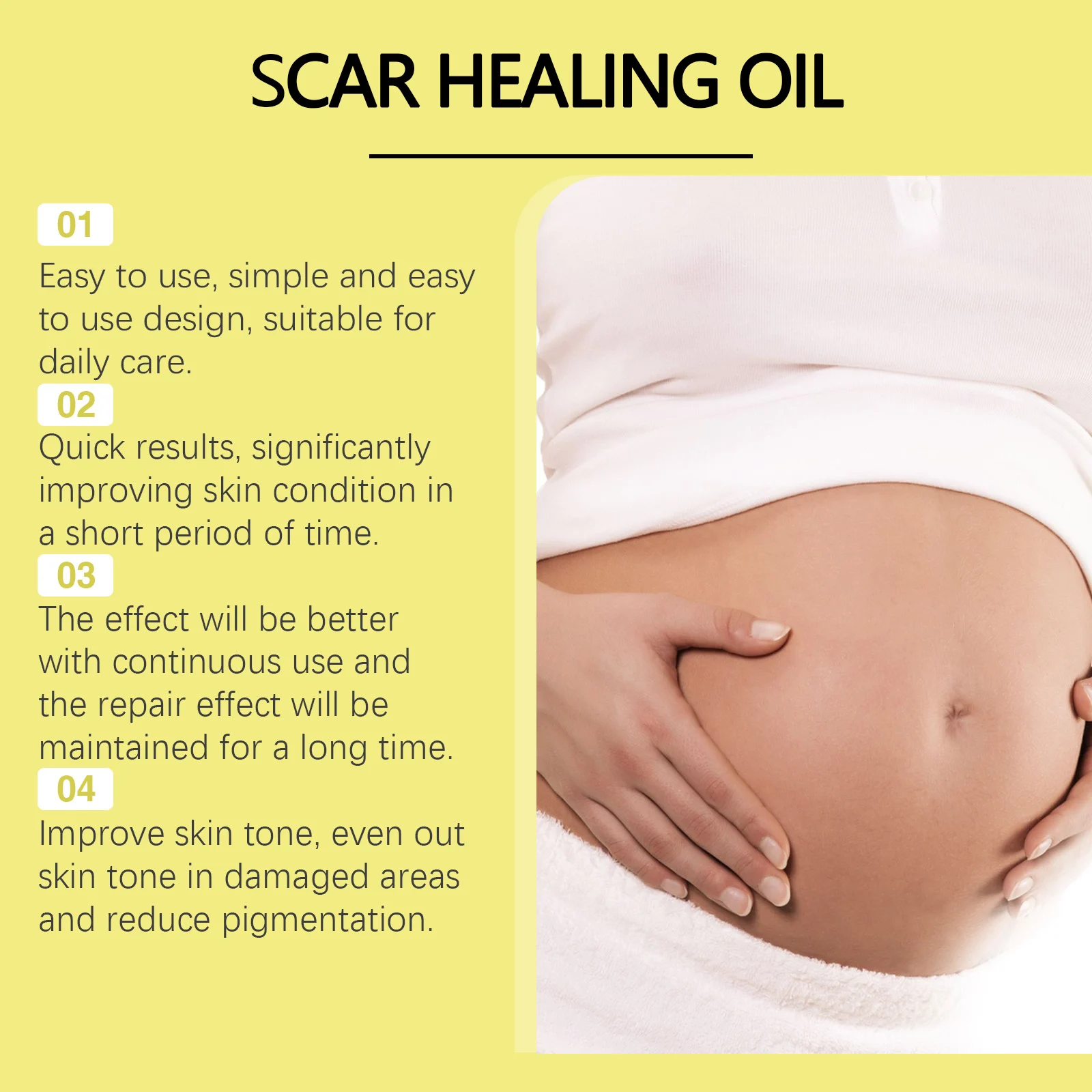 OceAura Skin Repair Healing Oil - Scar Fading & Moisturizing with Vitamin E & Hyaluronic Acid 5 skin scar healing repair oil cih e59pbr7e desc 5
