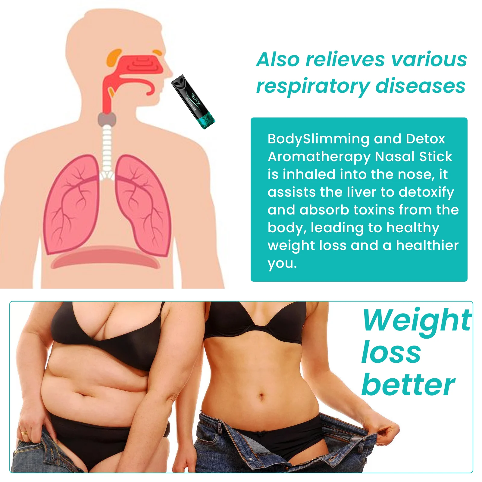 Slimming Aromatherapy Nasal Stick for Weight Management & Detox - 2.5g 3 slimming aromatherapy nasal stick 2 5g cih yzdr4dbn desc 3